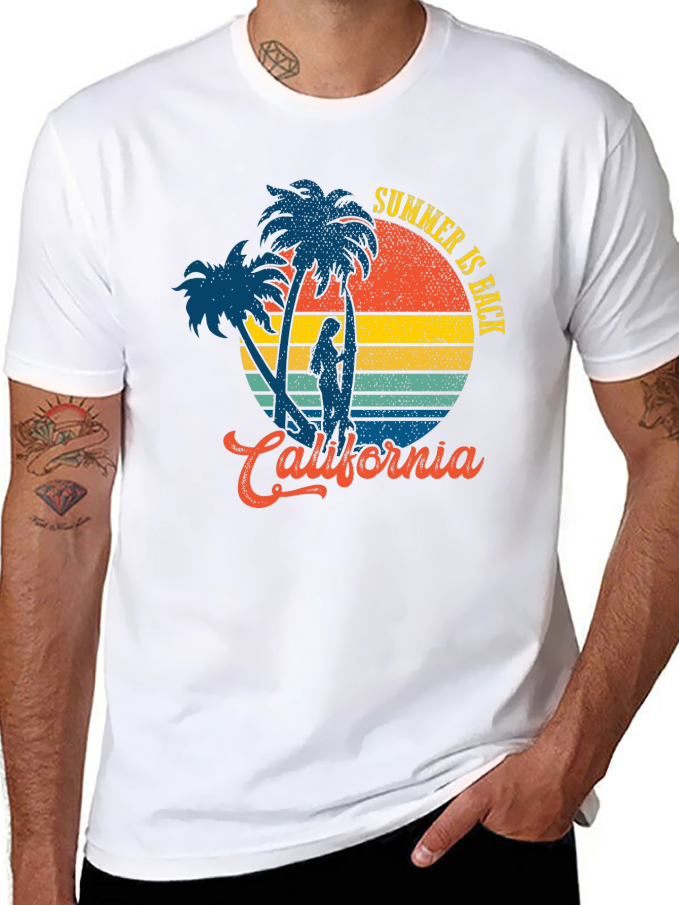 California Summer T-Shirt - Retro Surf Design