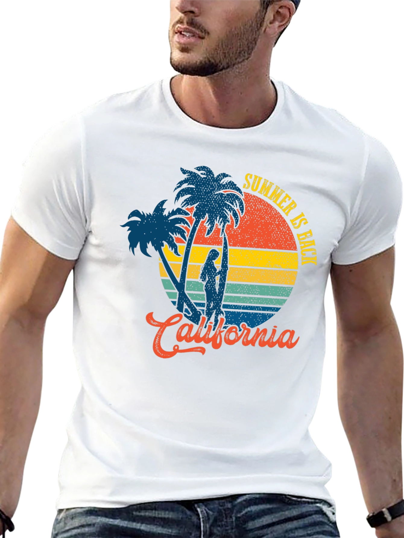 California Summer T-Shirt - Retro Surf Design