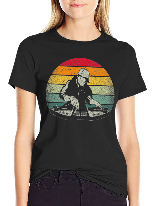 Retro DJ Graphic Tee - Vintage Music Lover