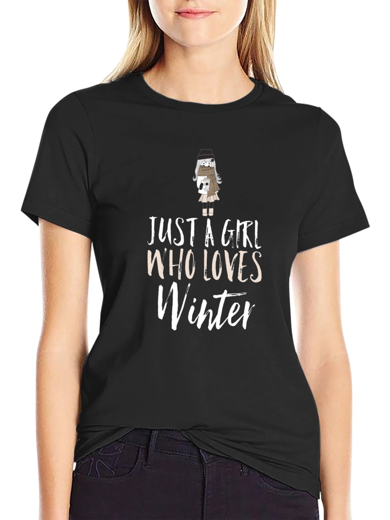 Just A Girl Who Loves Winter Graphic Tee