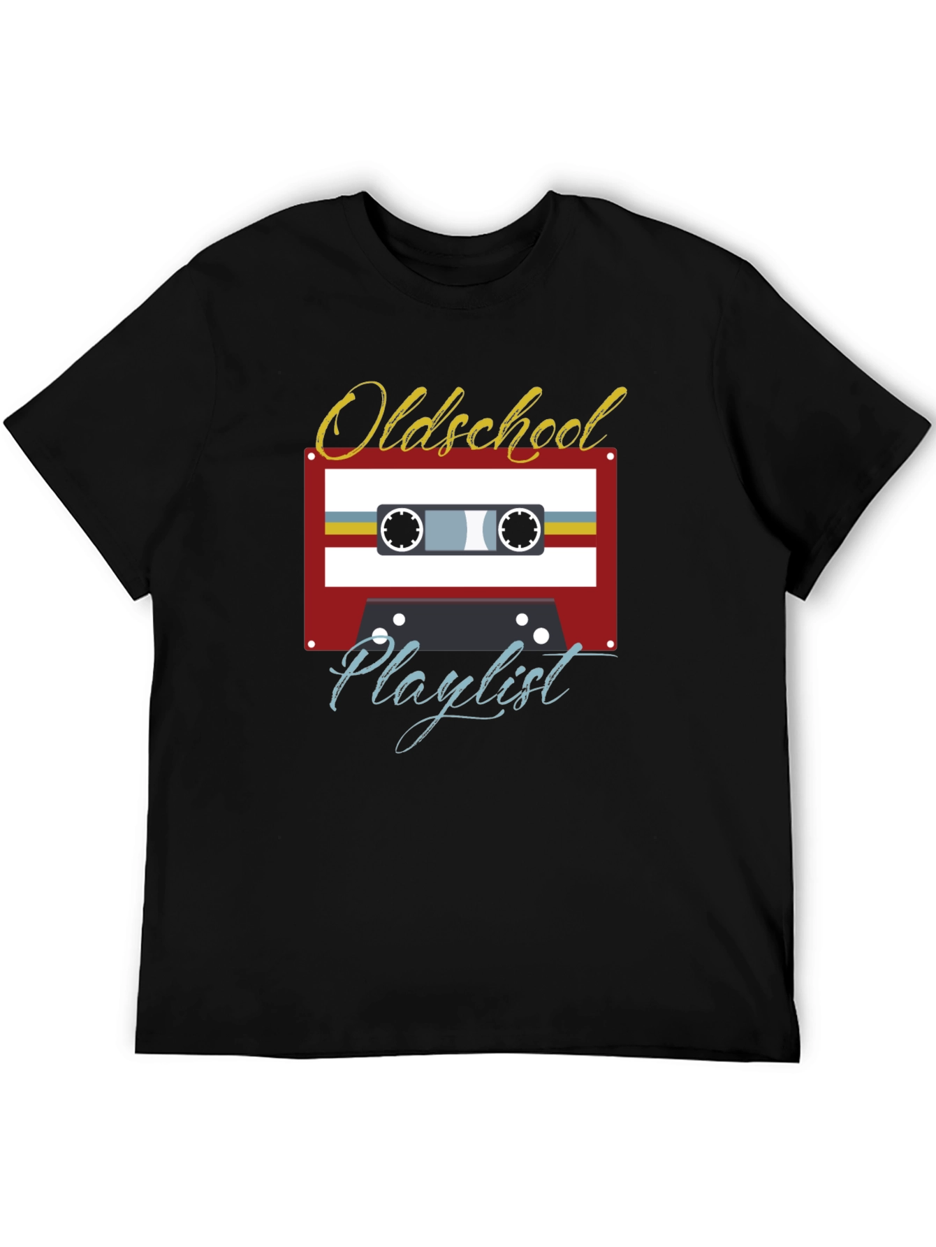 Oldschool Playlist T-Shirt - Retro Cassette Design