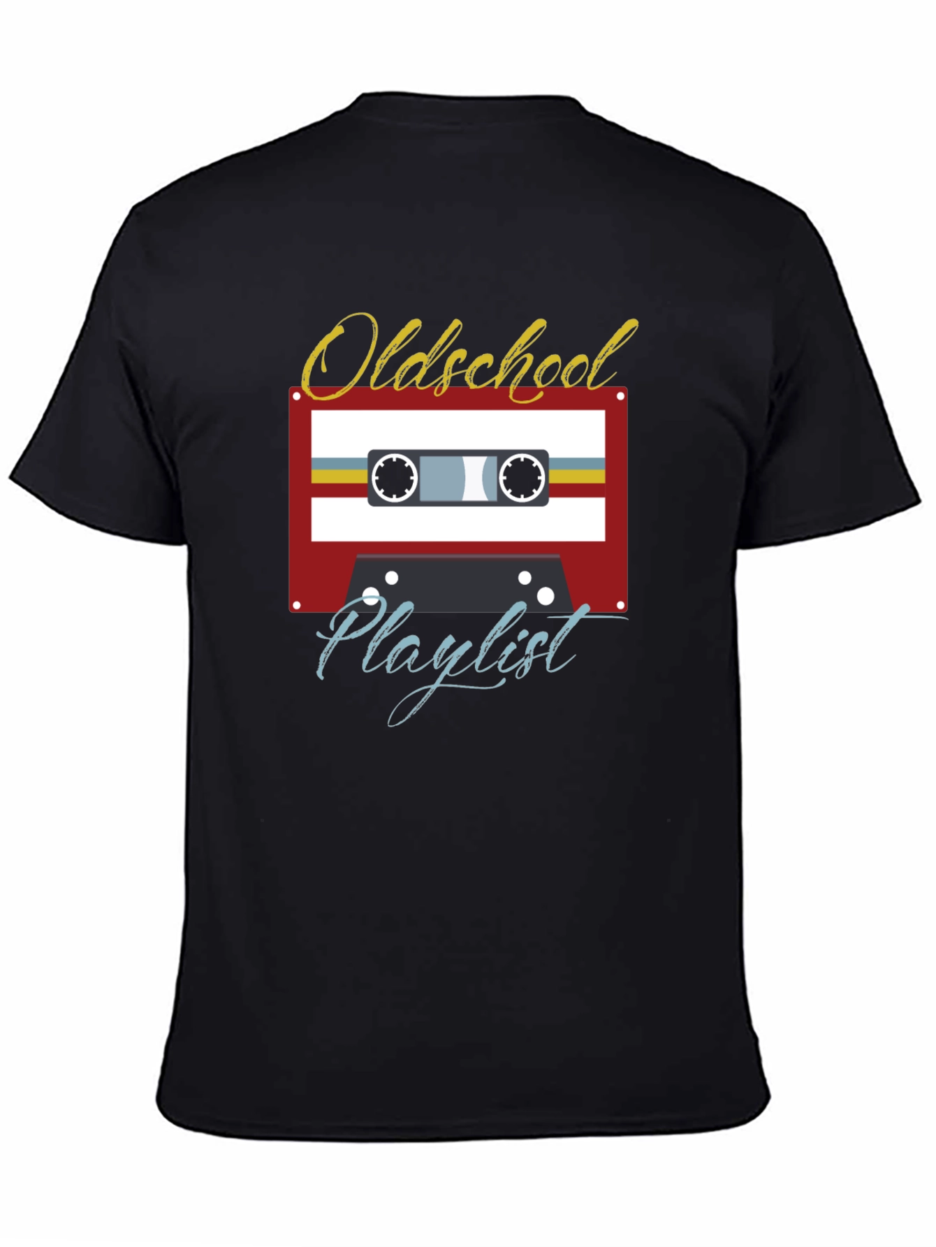 Oldschool Playlist T-Shirt - Retro Cassette Design
