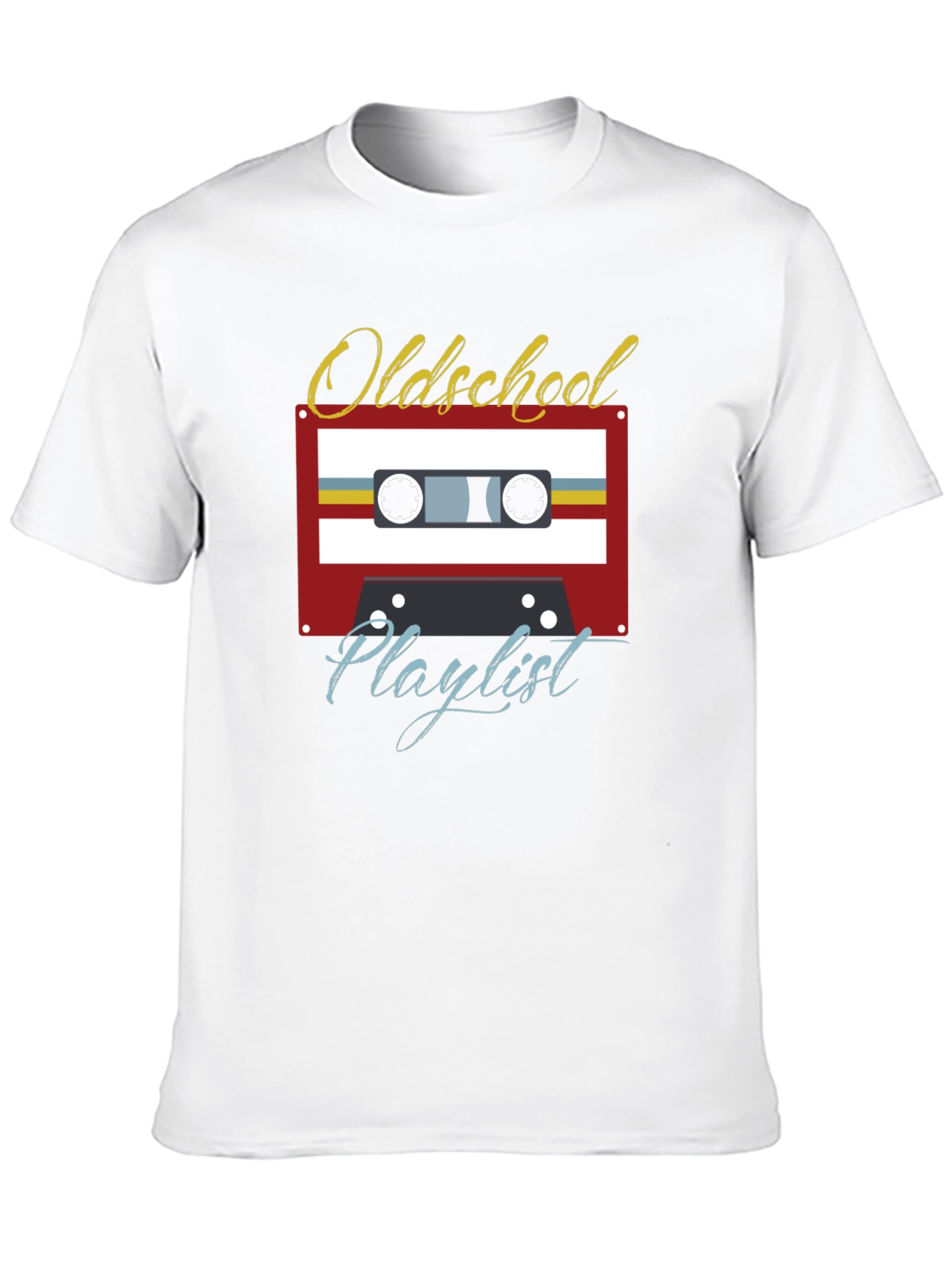 Oldschool Playlist T-Shirt - Retro Cassette Design