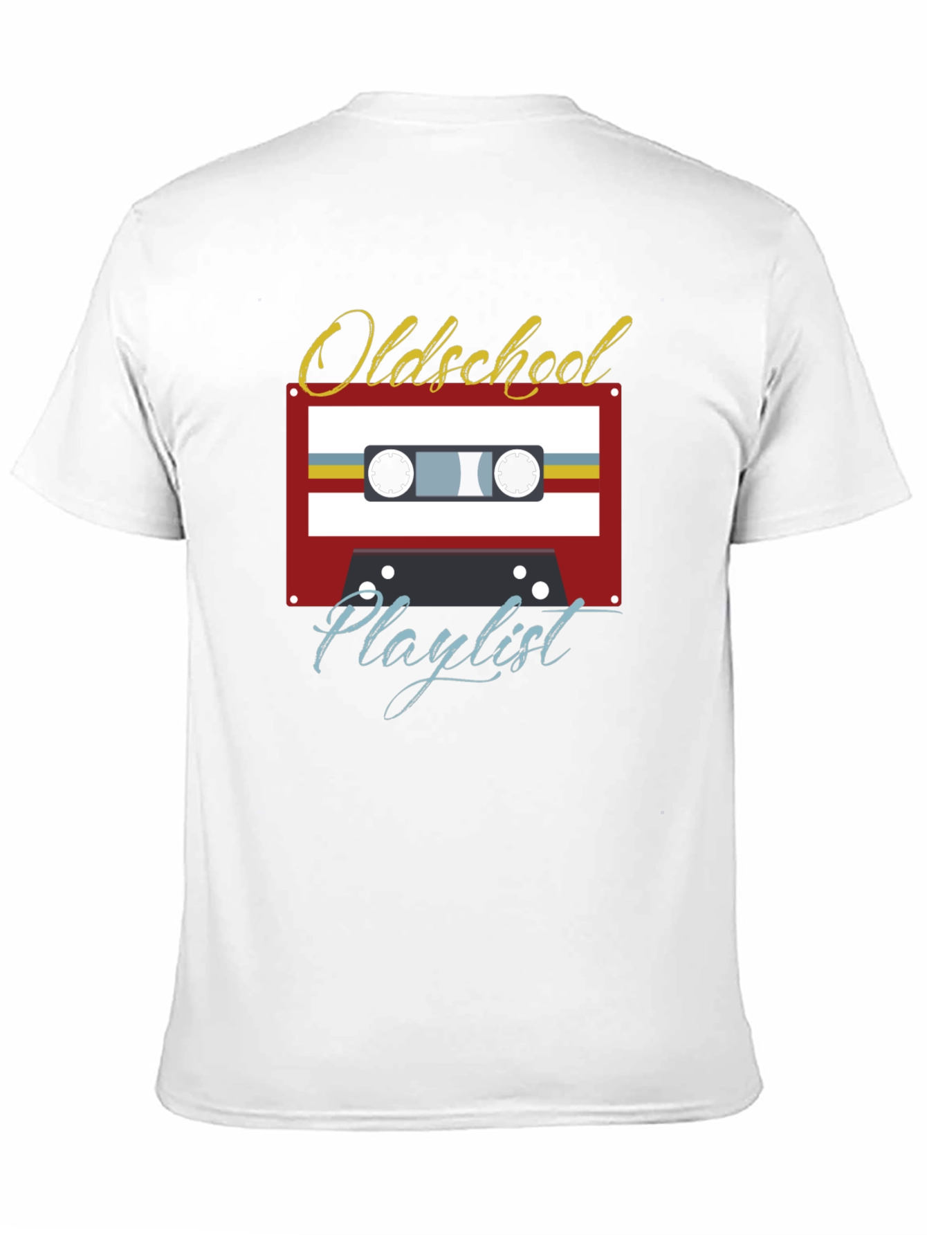 Oldschool Playlist T-Shirt - Retro Cassette Design