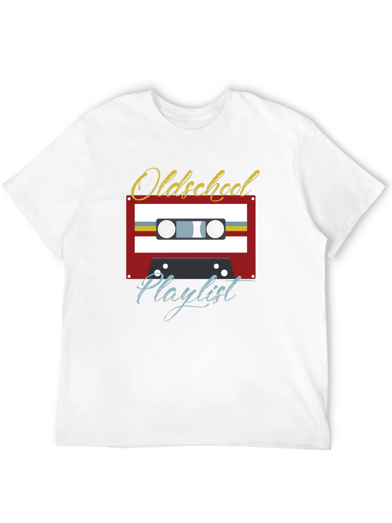 Oldschool Playlist T-Shirt - Retro Cassette Design