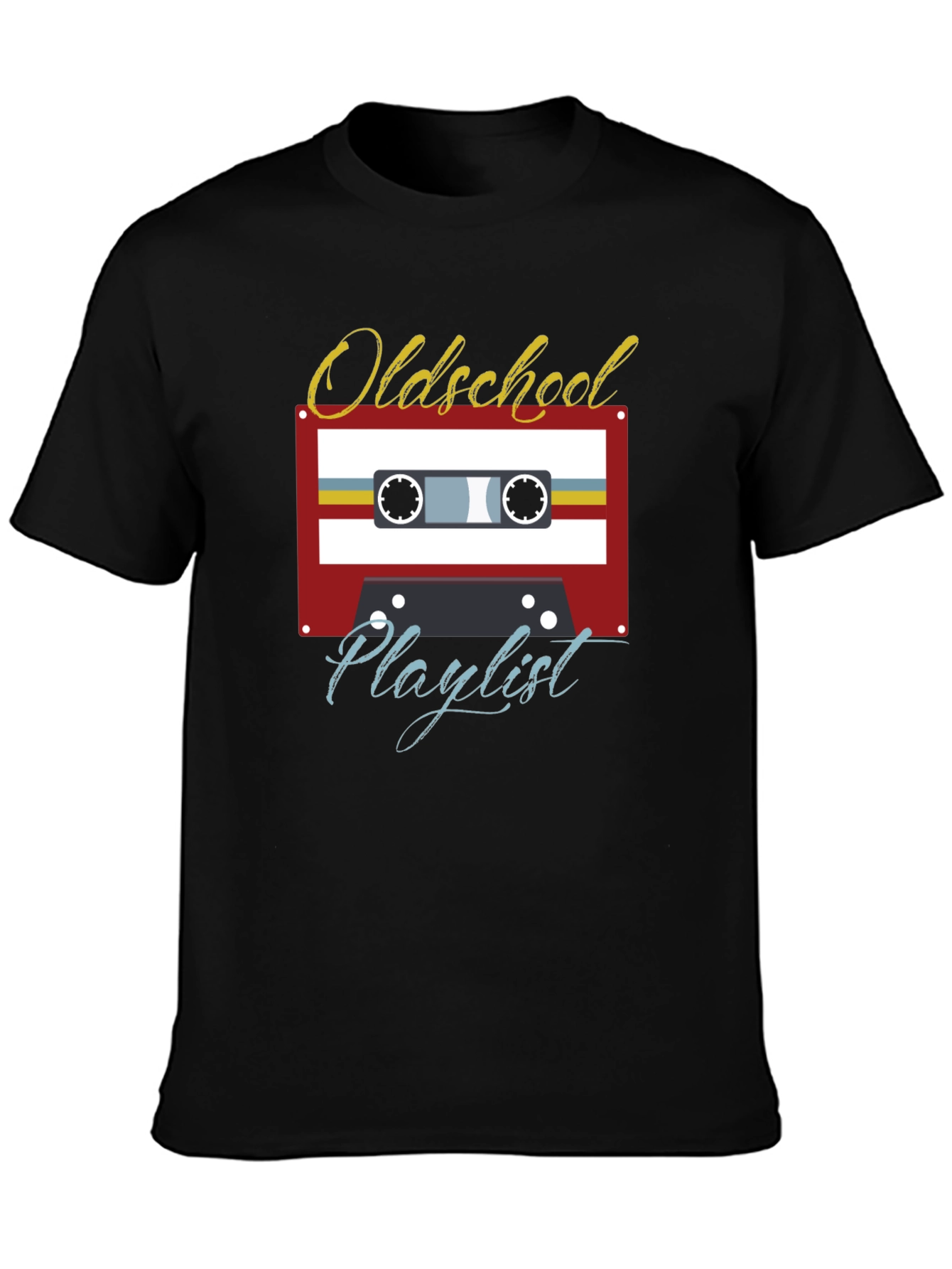 Oldschool Playlist T-Shirt - Retro Cassette Design