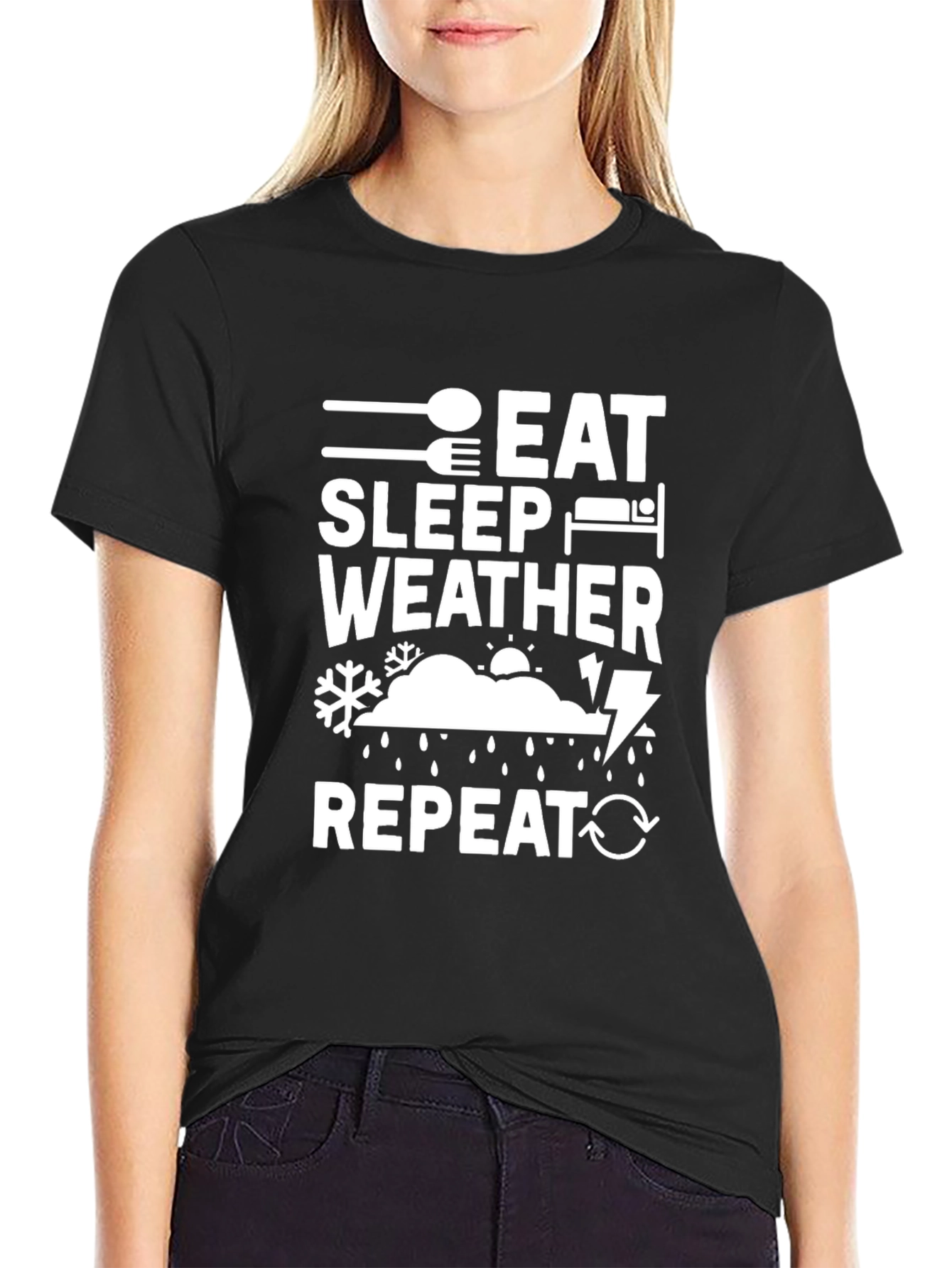 Eat Sleep Weather Repeat T-Shirt
