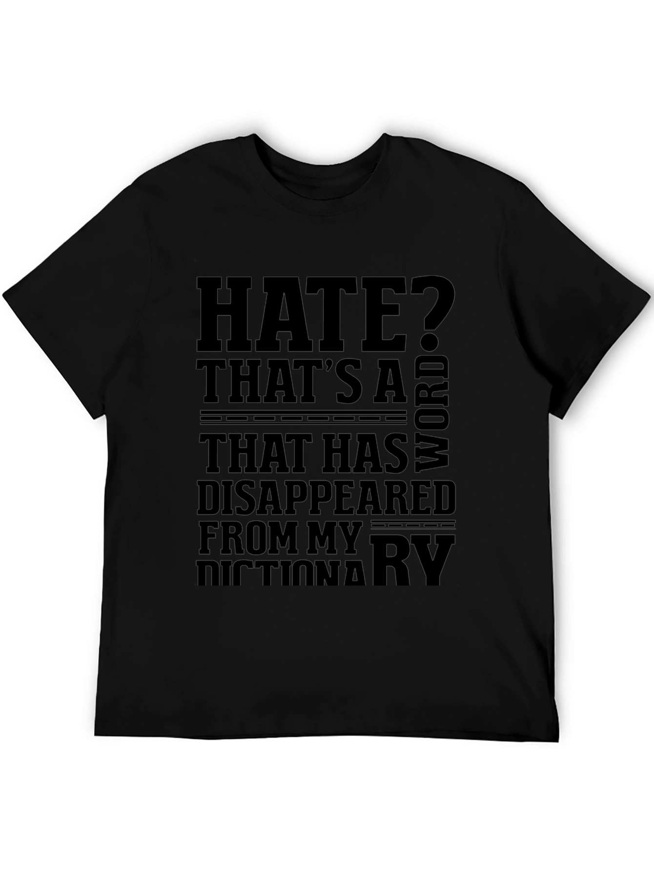 Humorous Graphic Tee: Hate? Thats a Word...
