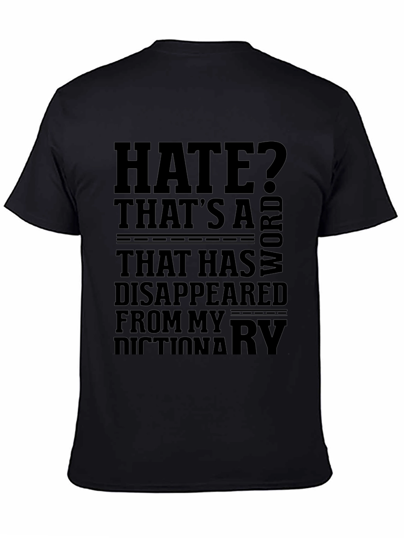 Humorous Graphic Tee: Hate? Thats a Word...