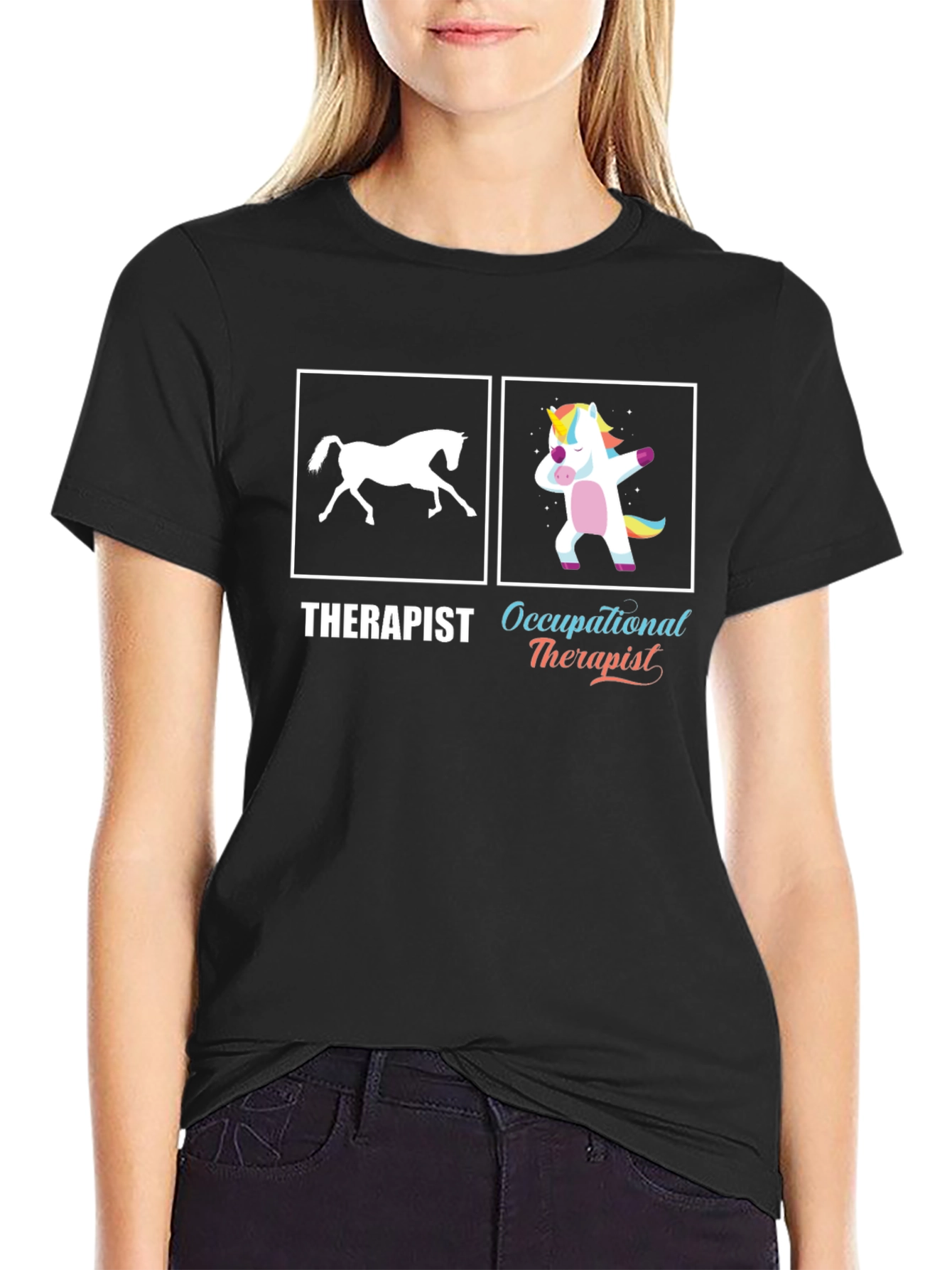 Funny Occupational Therapist T-Shirt Unicorn Dab