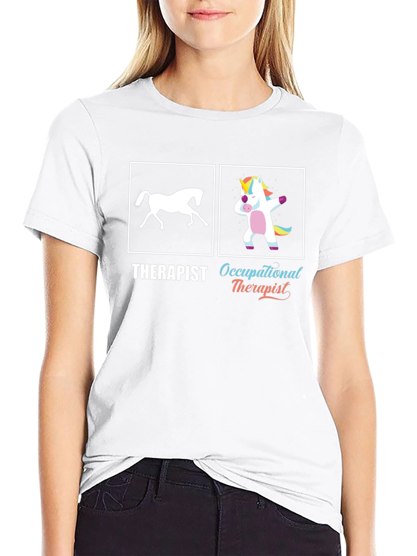 Funny Occupational Therapist T-Shirt Unicorn Dab