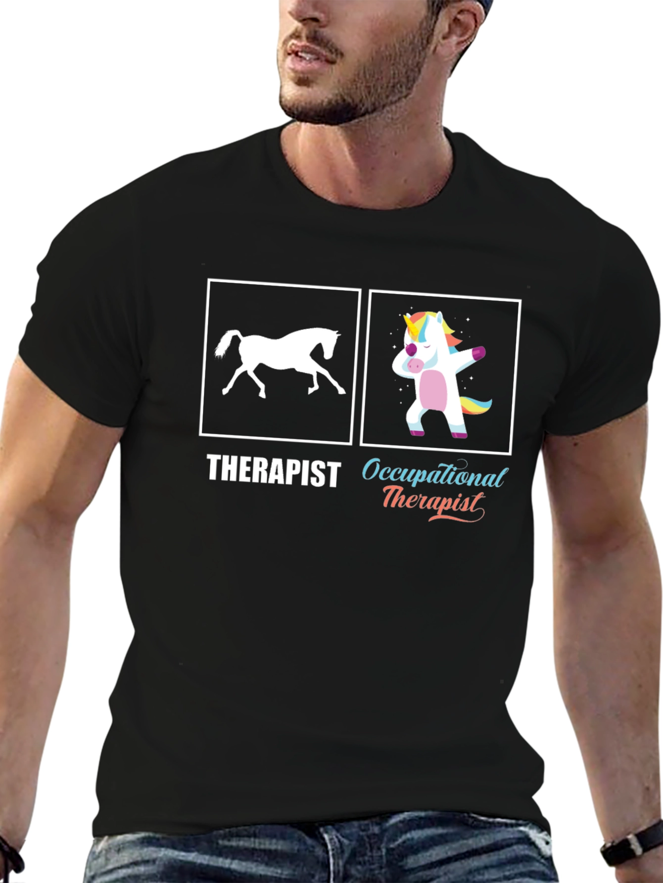 Funny Occupational Therapist T-Shirt Unicorn Dab