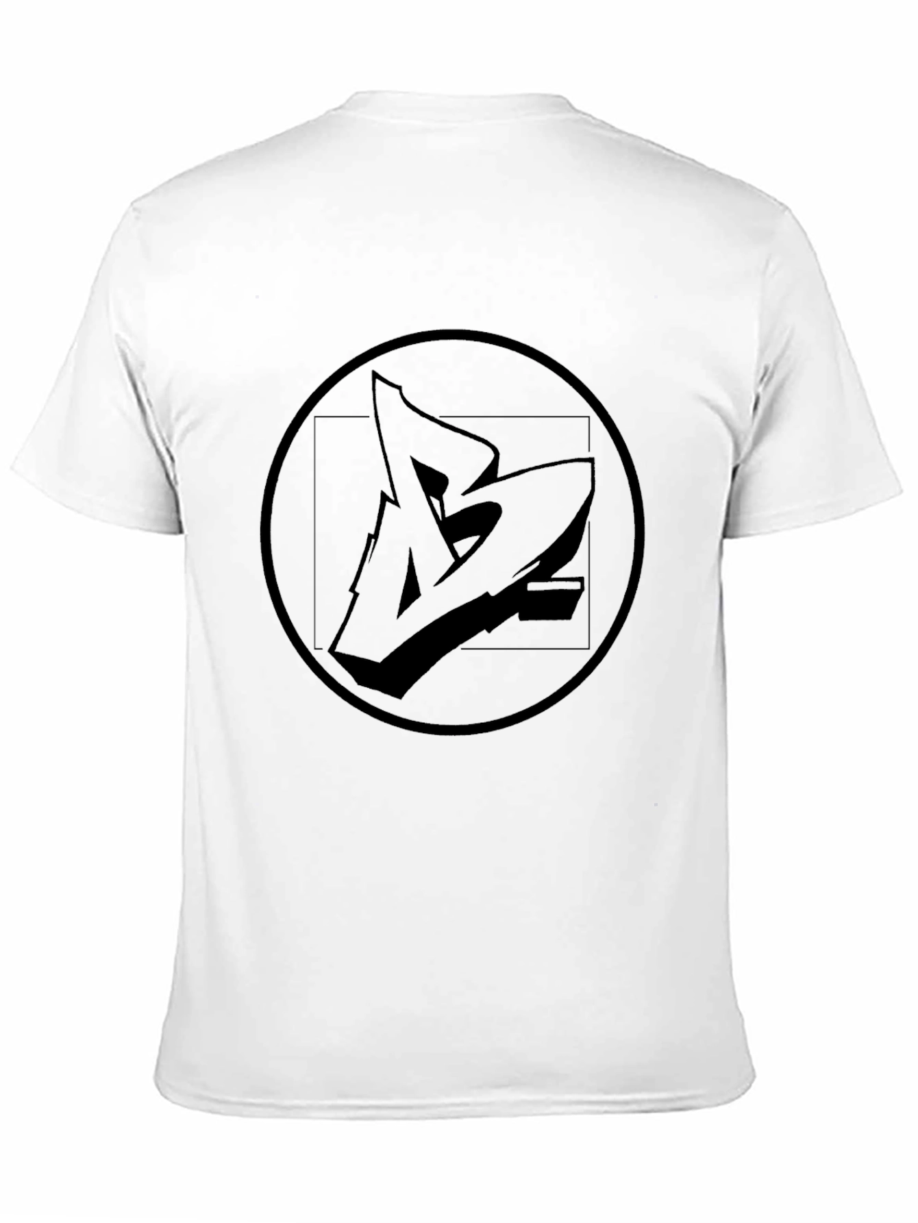 Black Graphic Tee - Abstract Logo Design