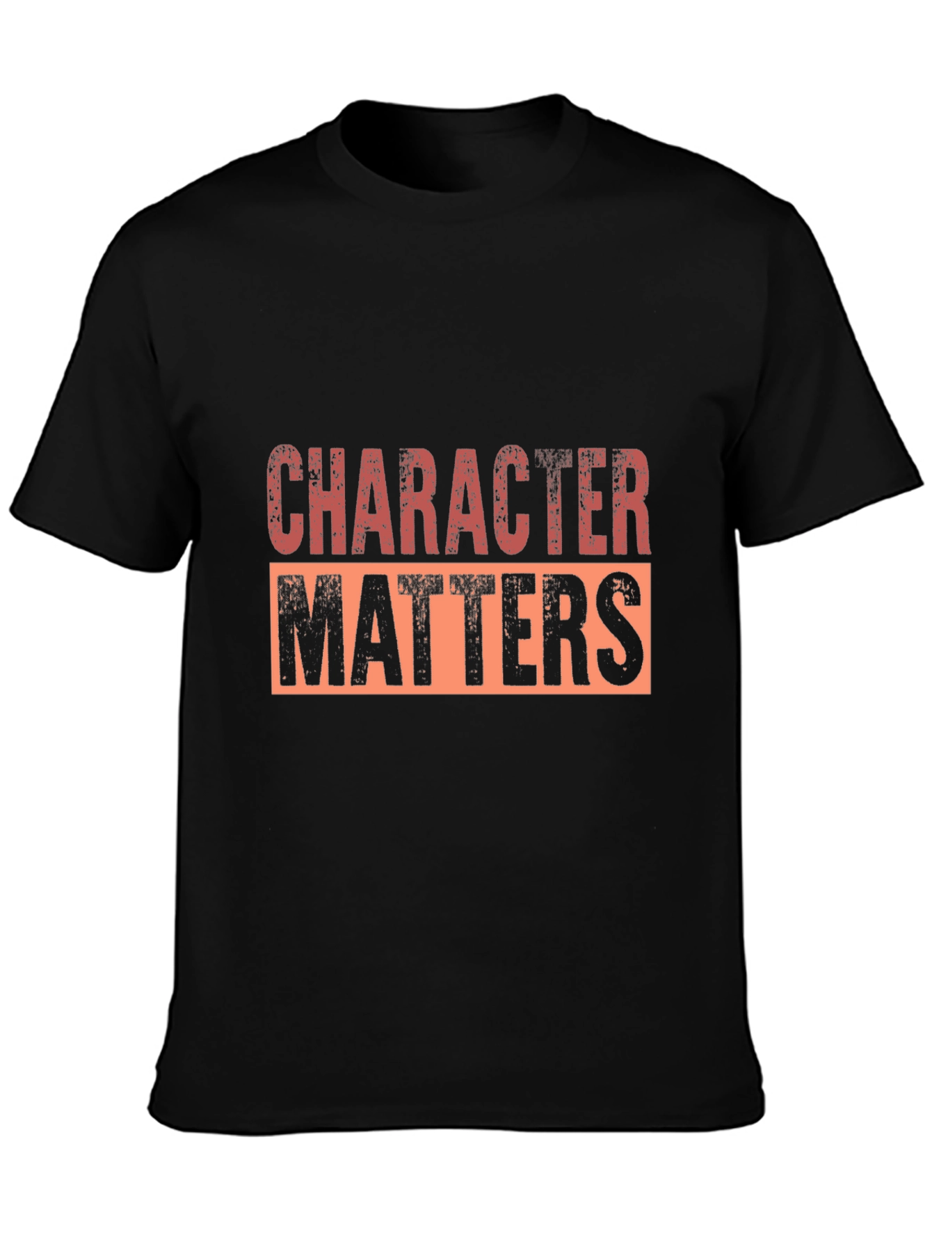 Character Matters Black Graphic T-Shirt