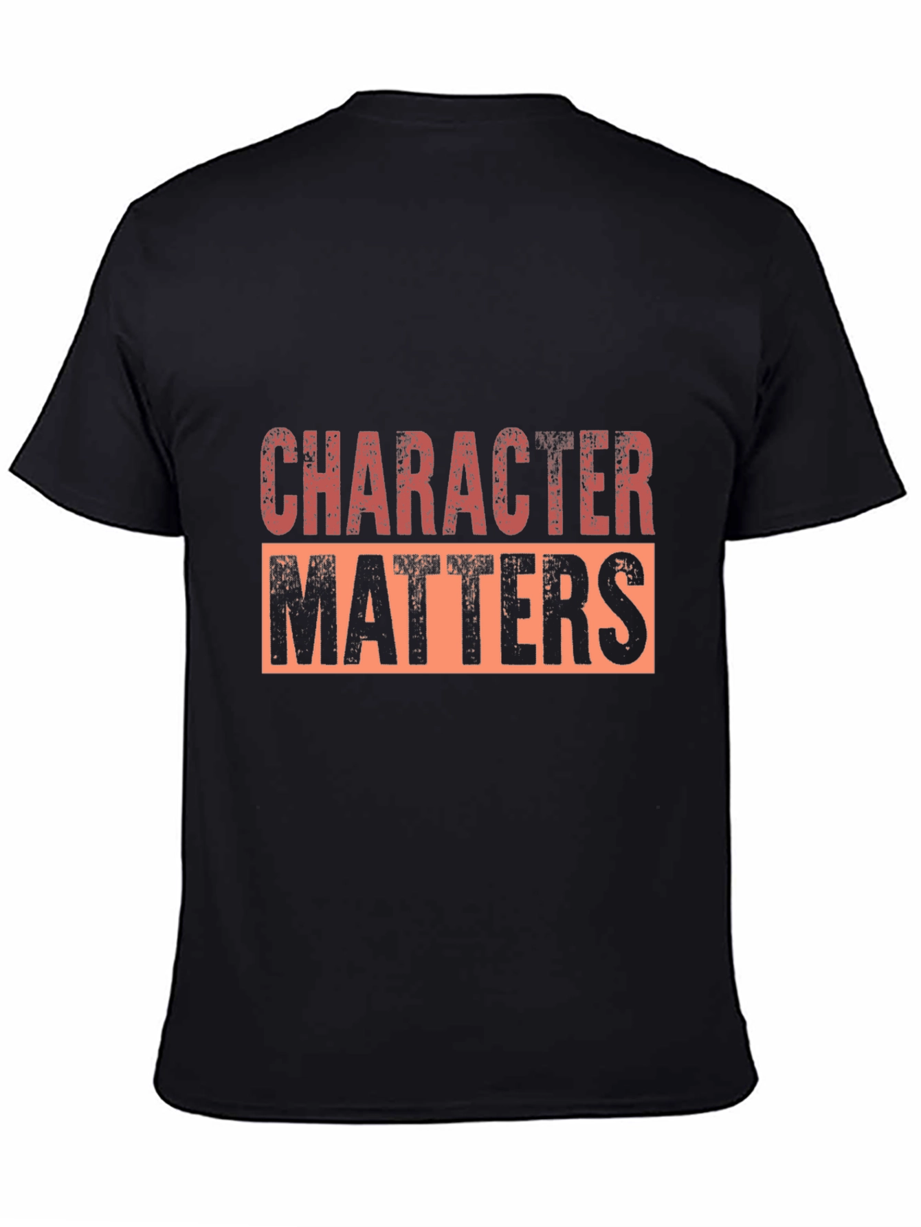 Character Matters Black Graphic T-Shirt