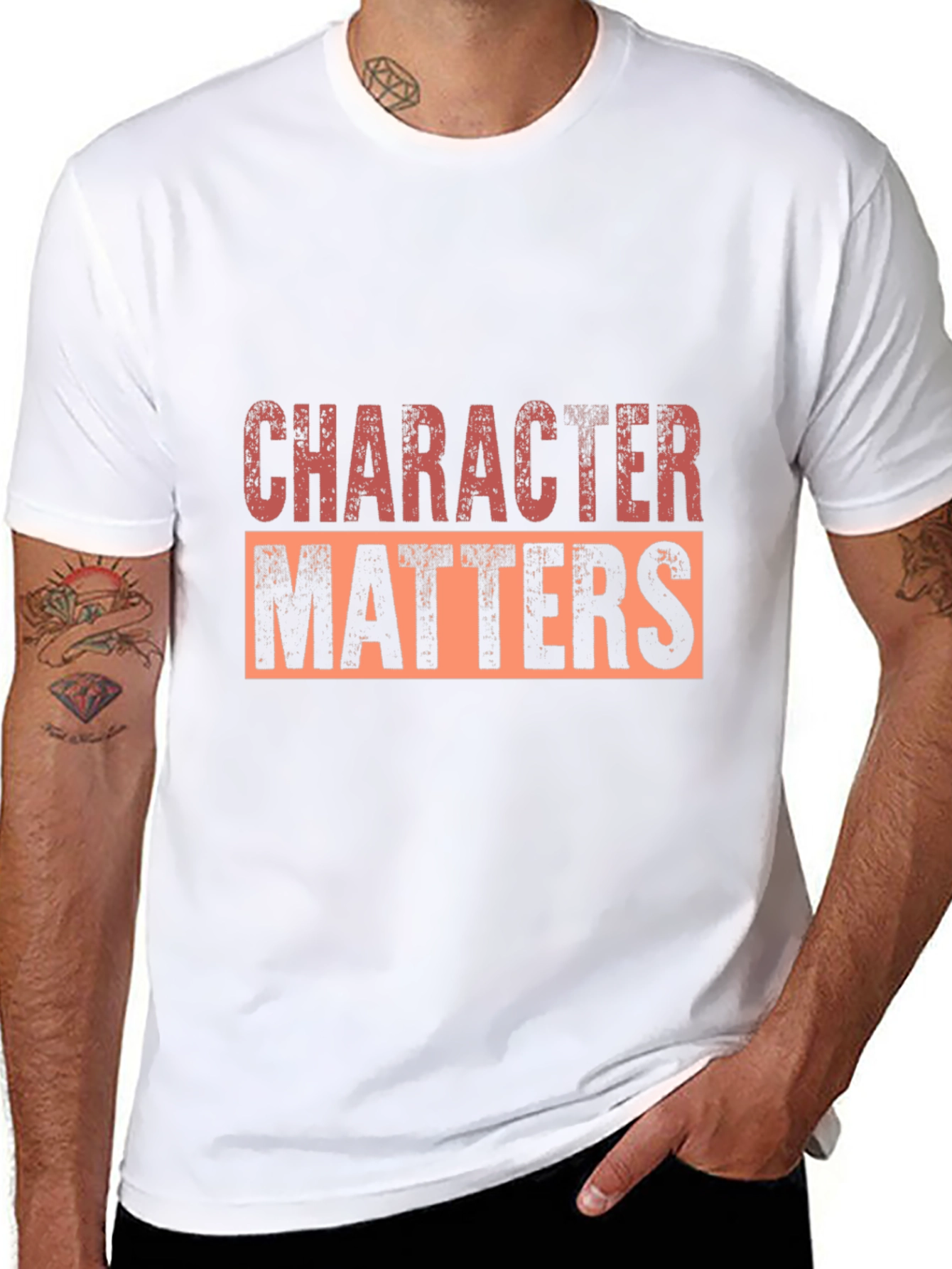 Character Matters Black Graphic T-Shirt