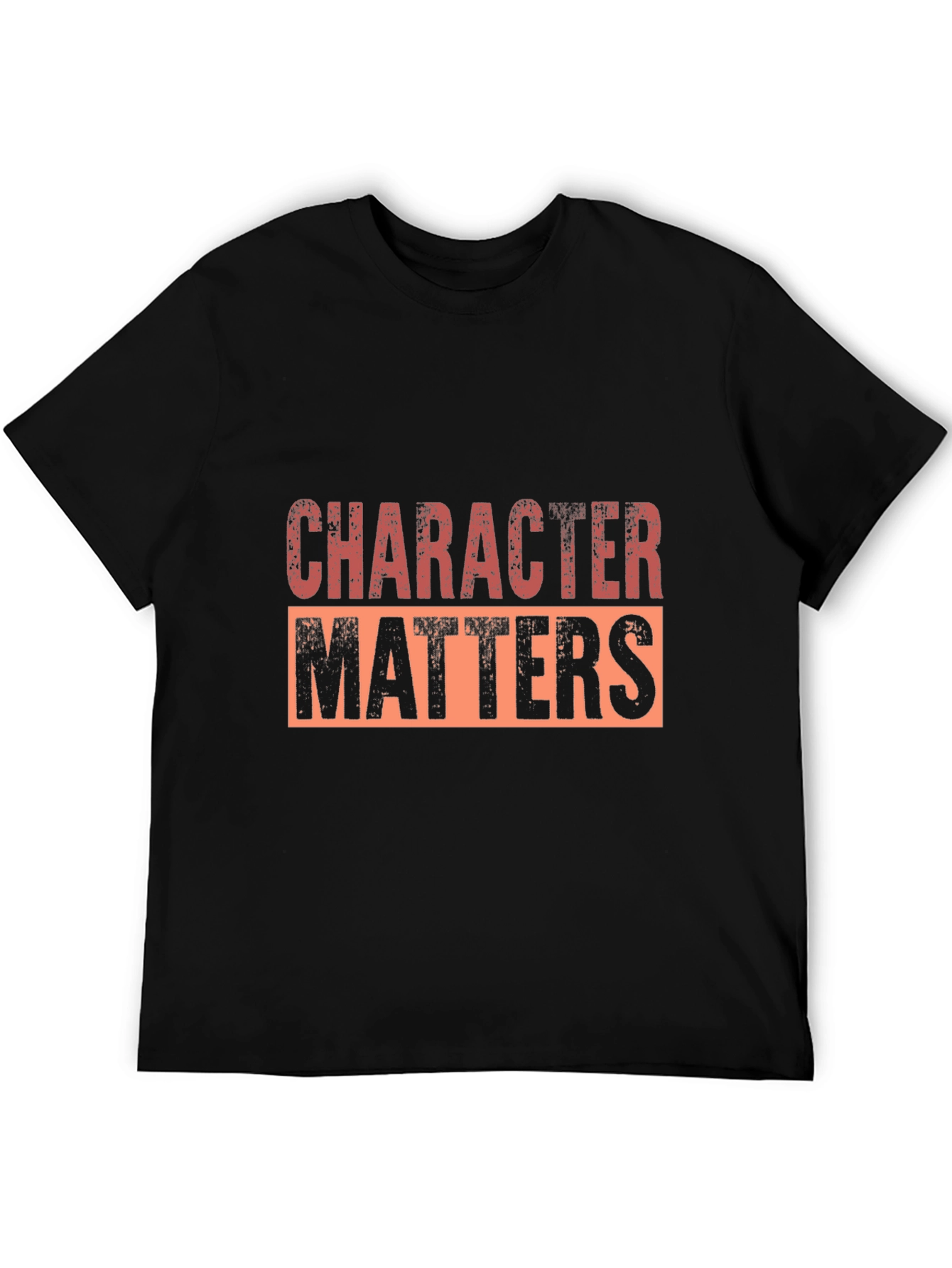Character Matters Black Graphic T-Shirt