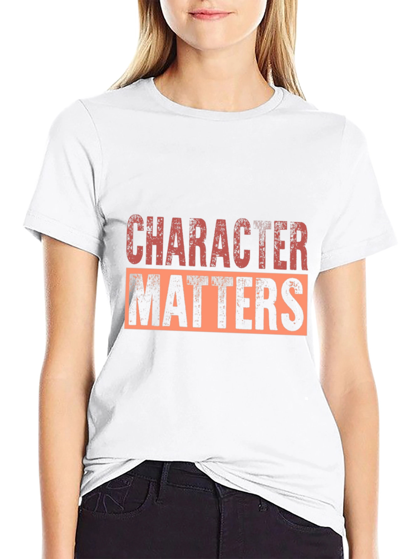 Character Matters Black Graphic T-Shirt