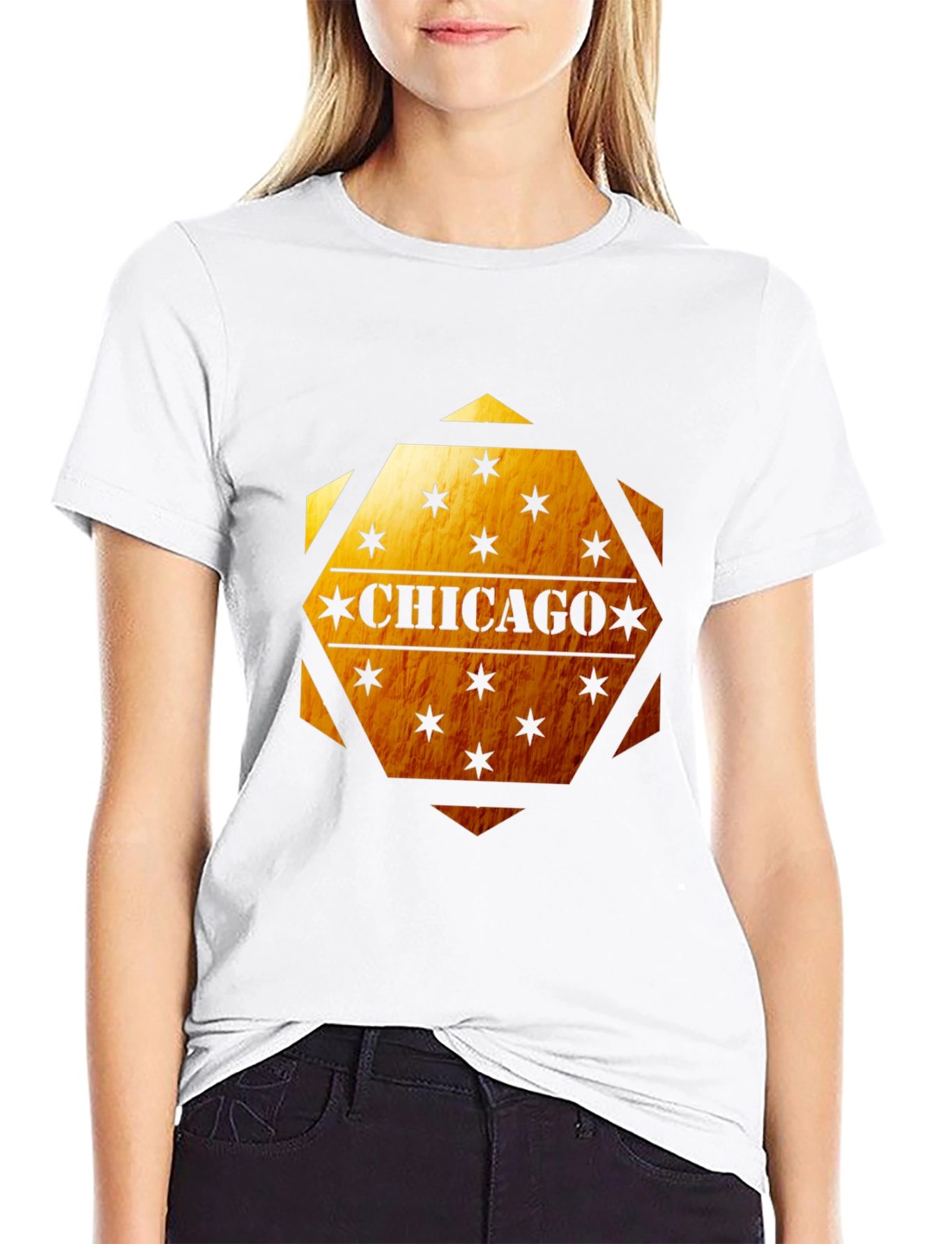 Chicago Star Graphic Black T-Shirt