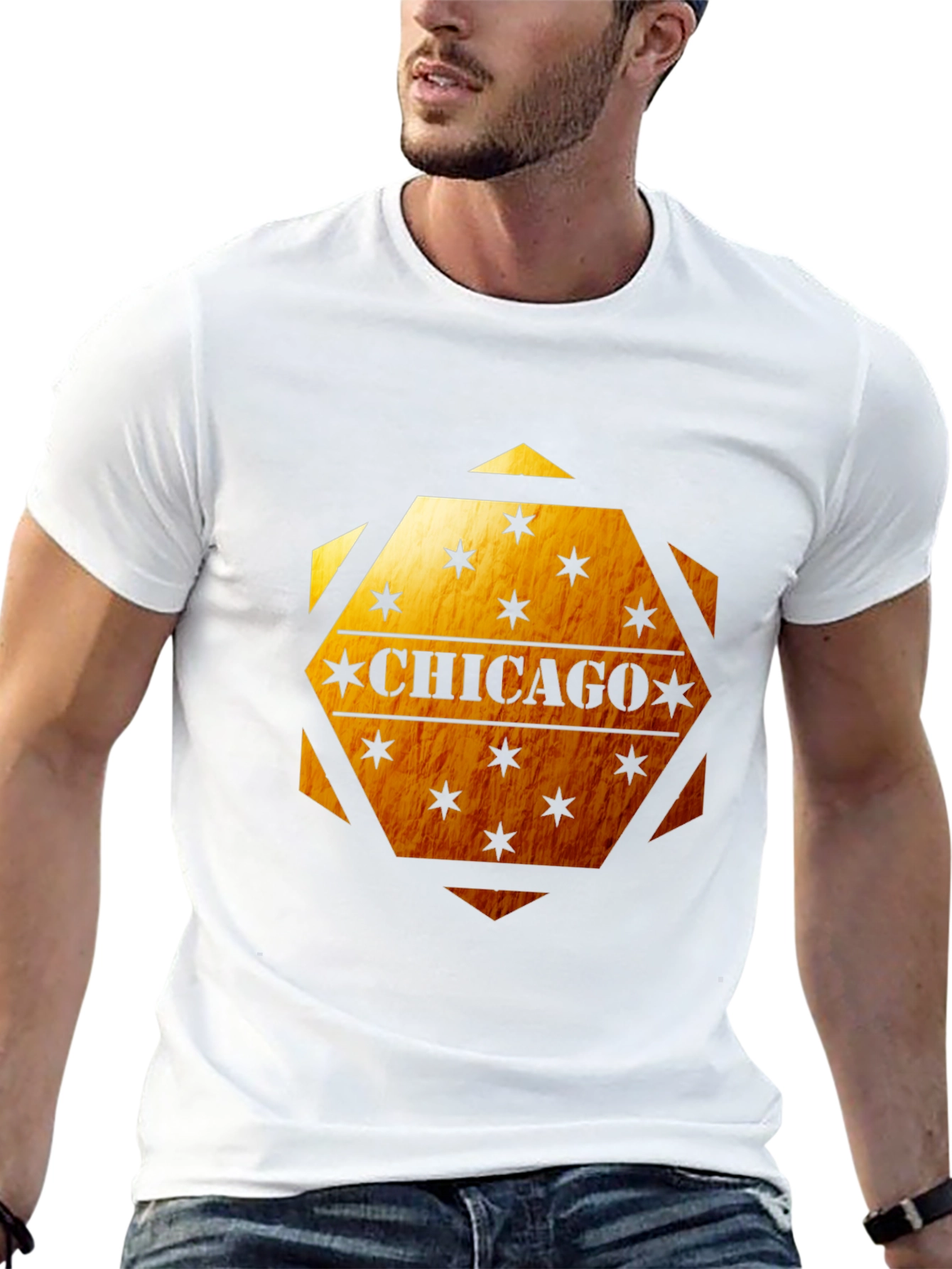 Chicago Star Graphic Black T-Shirt