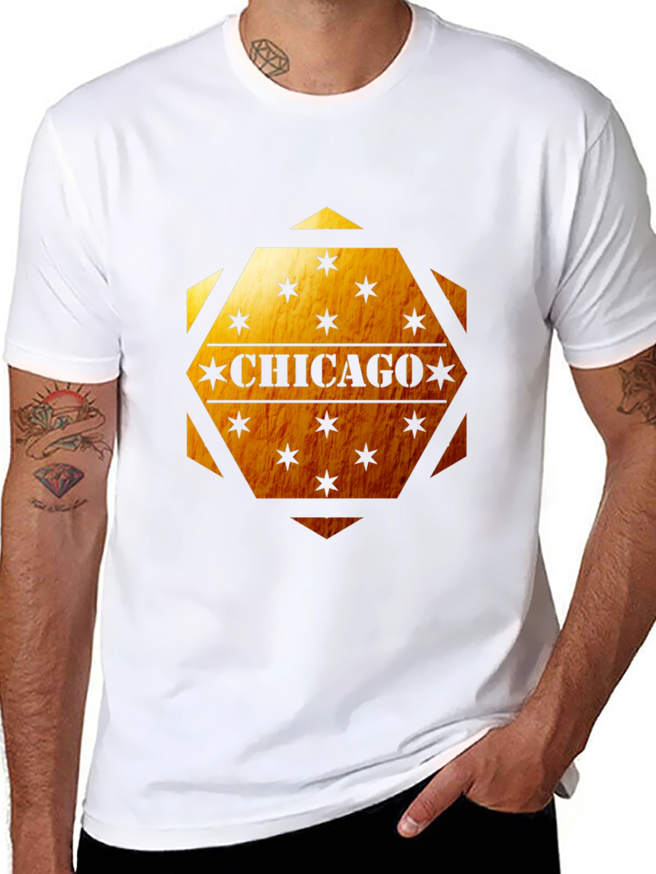 Chicago Star Graphic Black T-Shirt