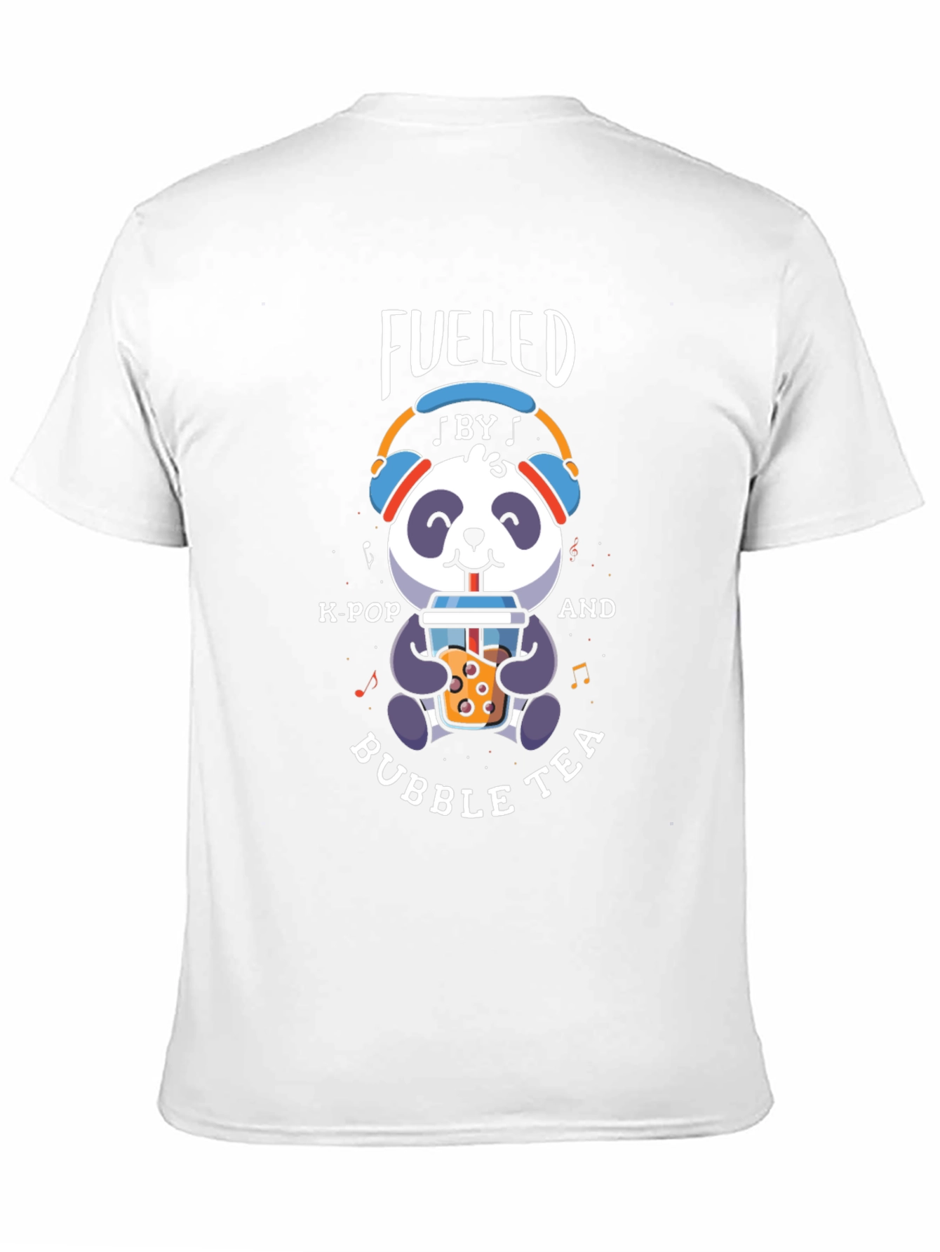 Fueled By K-Pop & Bubble Tea Panda Graphic T-Shirt