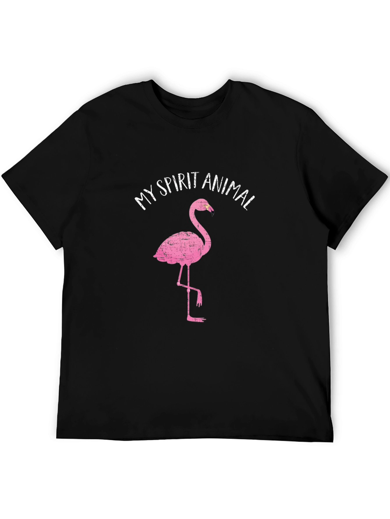 Pink Flamingo Spirit Animal Graphic T-Shirt