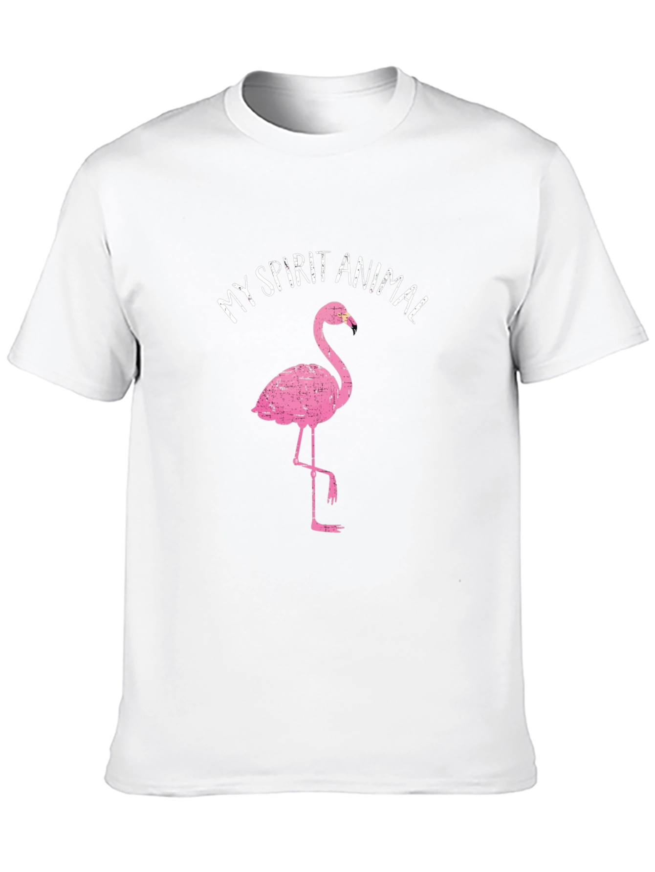 Pink Flamingo Spirit Animal Graphic T-Shirt