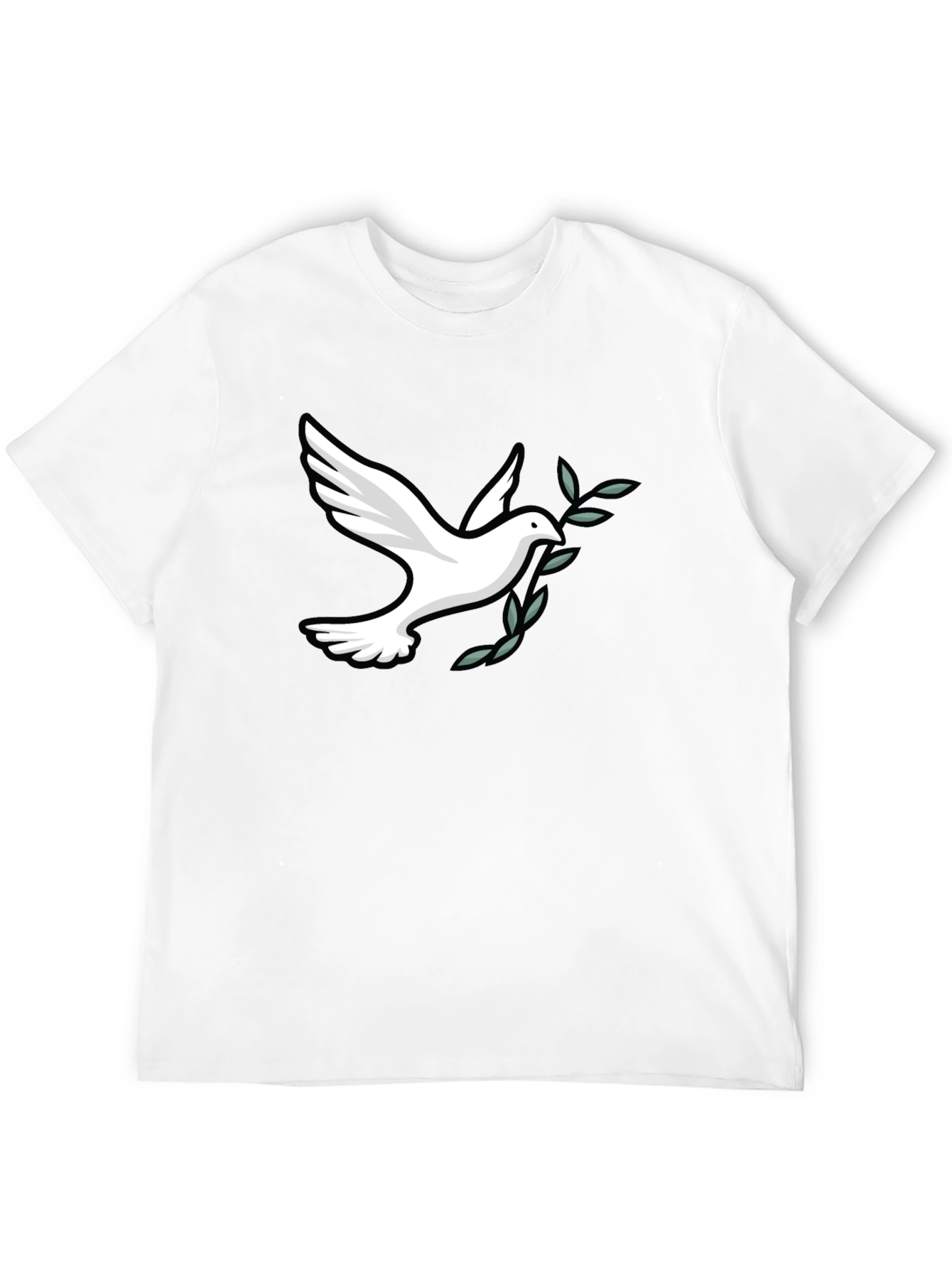 Peace Dove Graphic Tee - Soft Black Cotton Blend