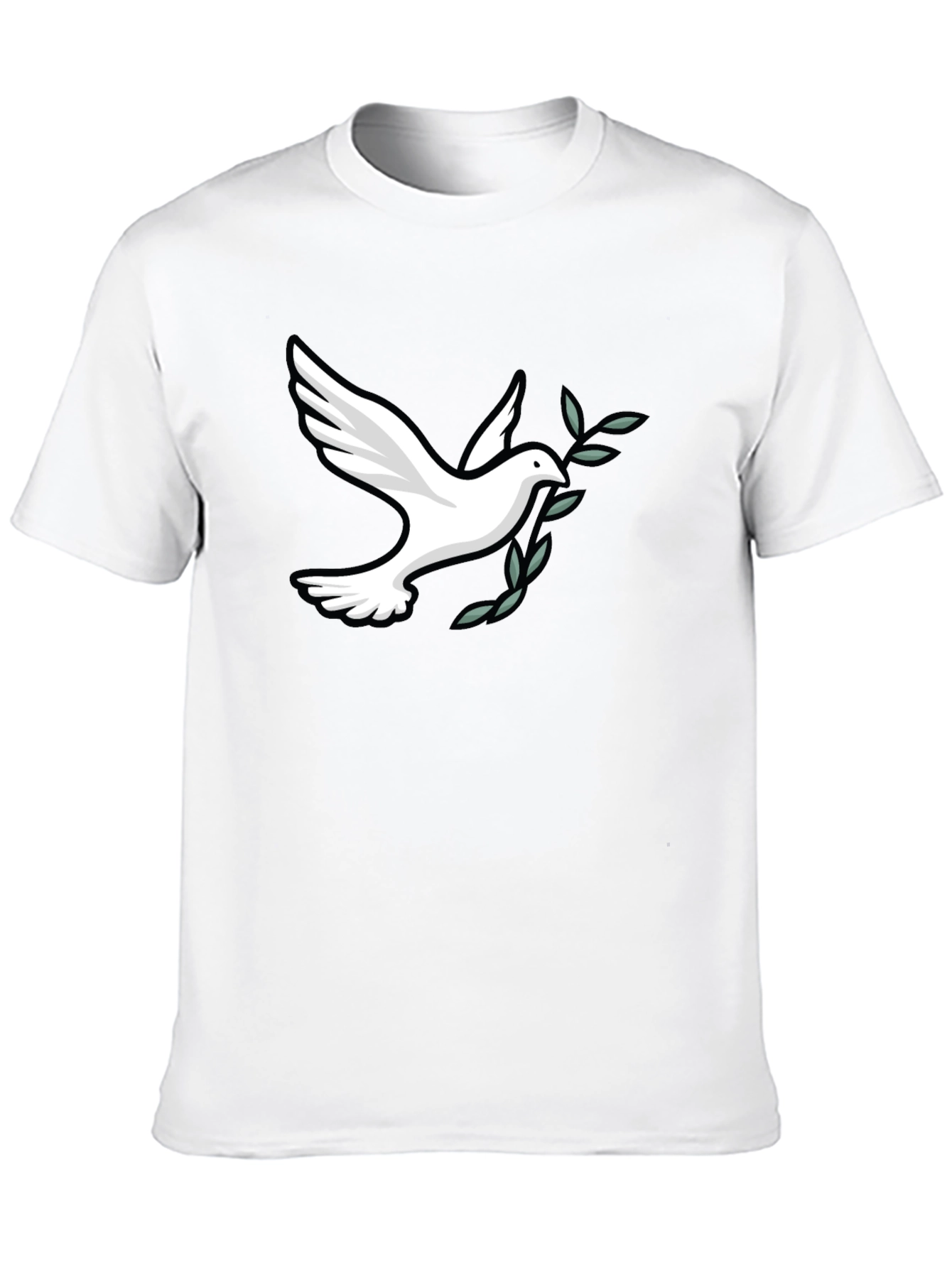 Peace Dove Graphic Tee - Soft Black Cotton Blend