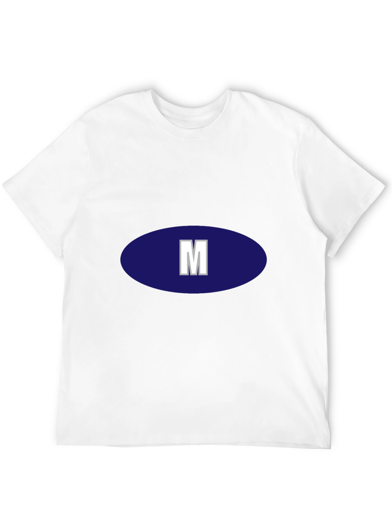 Mens Black T-Shirt with Initial M Design