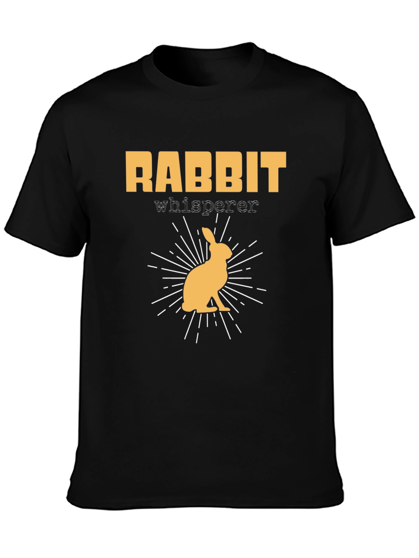 Rabbit Whisperer Graphic T-Shirt - Black Cotton Tee