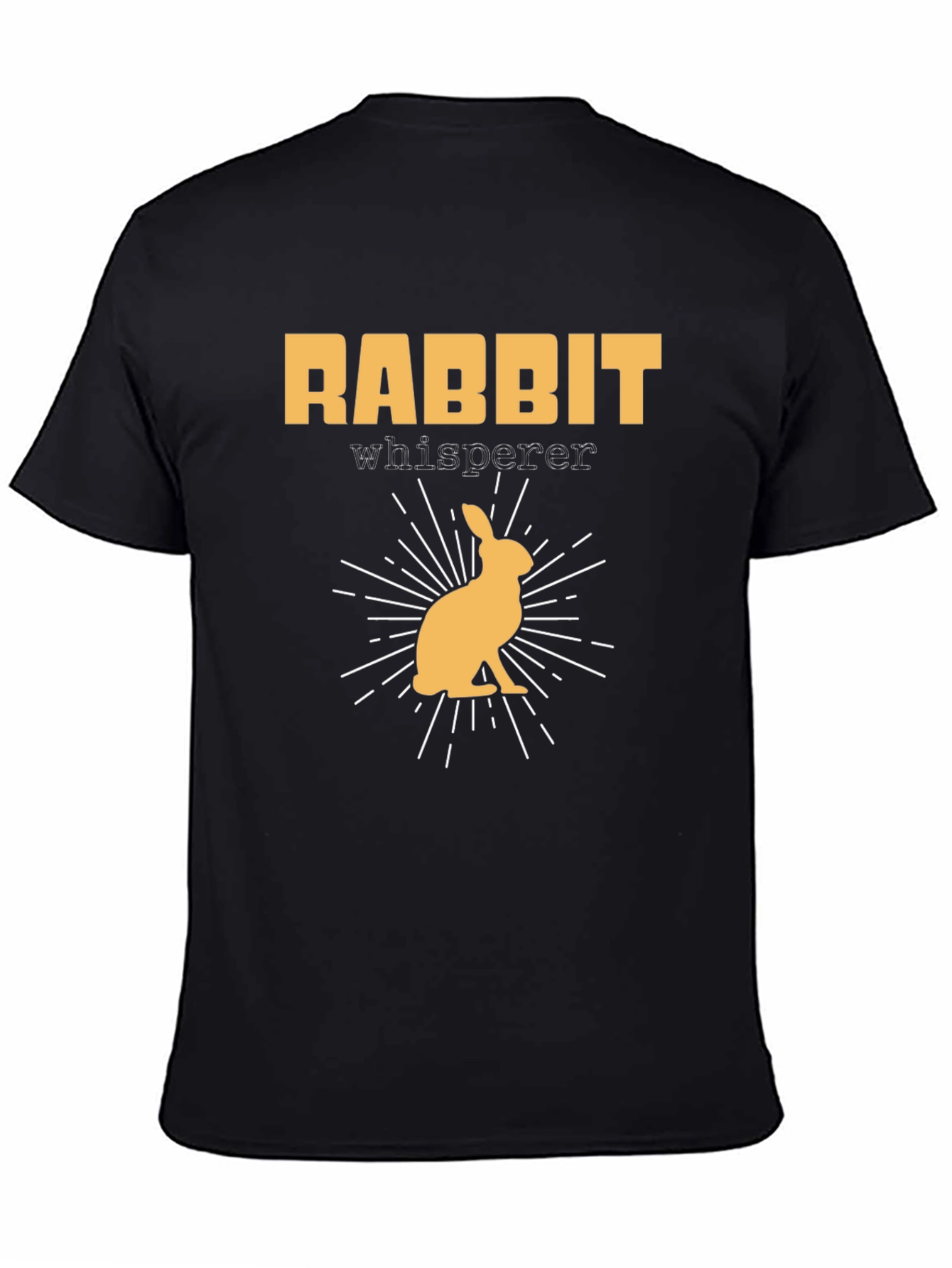 Rabbit Whisperer Graphic T-Shirt - Black Cotton Tee