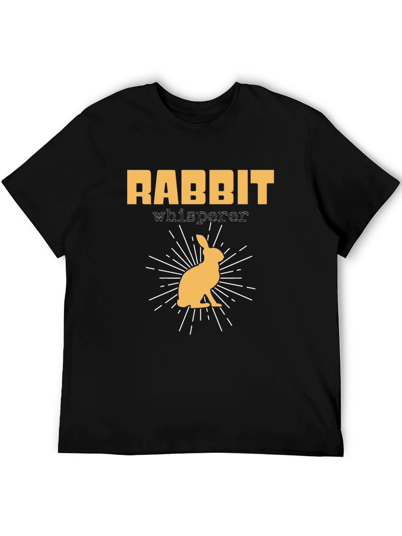 Rabbit Whisperer Graphic T-Shirt - Black Cotton Tee