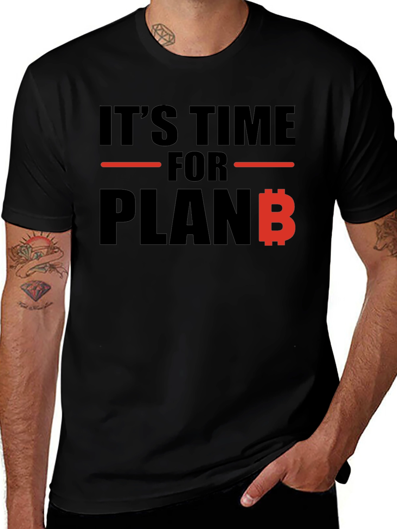 Its Time For Plan B Black T-Shirt
