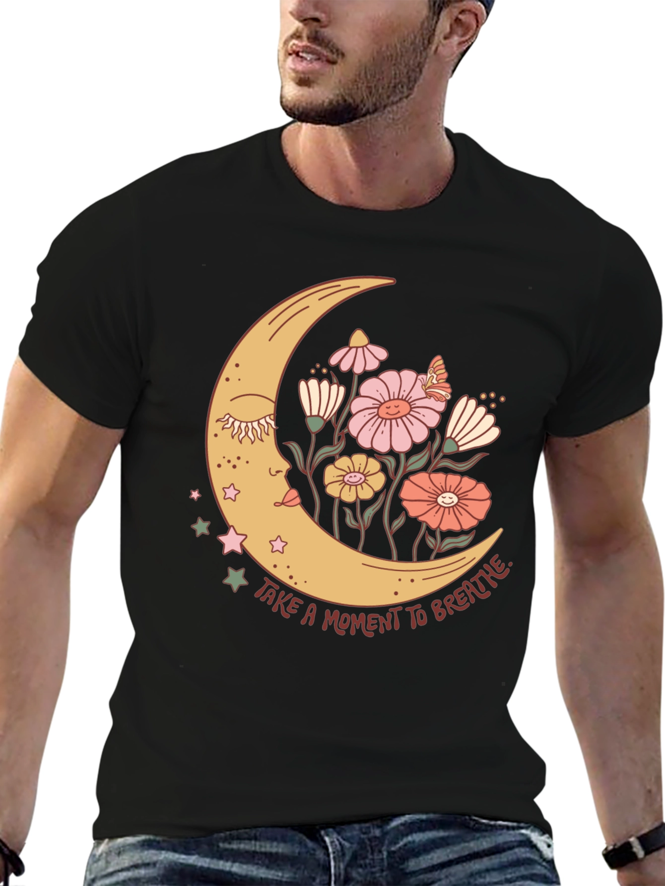 Moon Flower Graphic T-Shirt