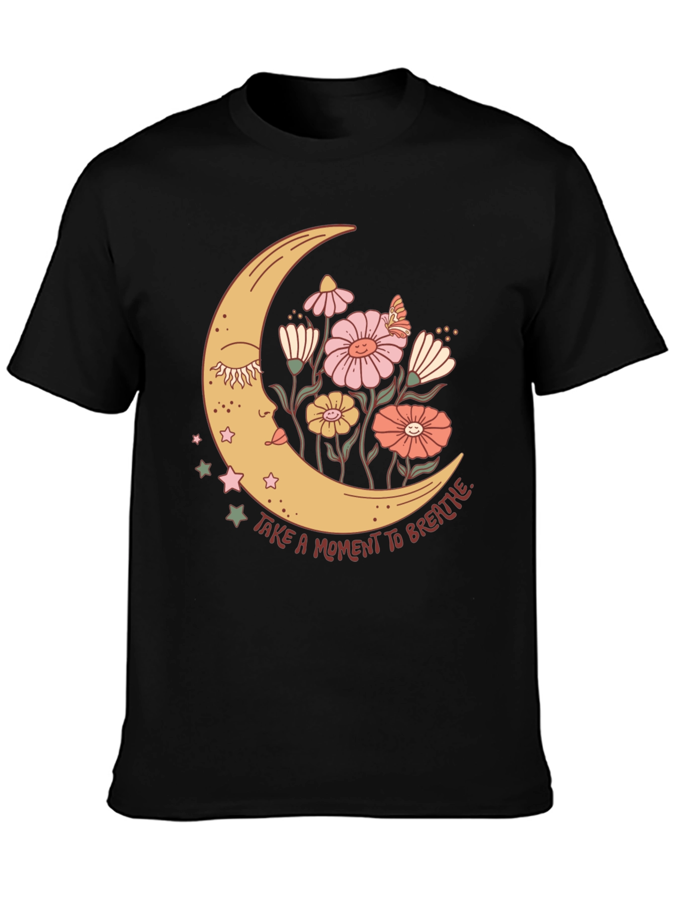 Moon Flower Graphic T-Shirt