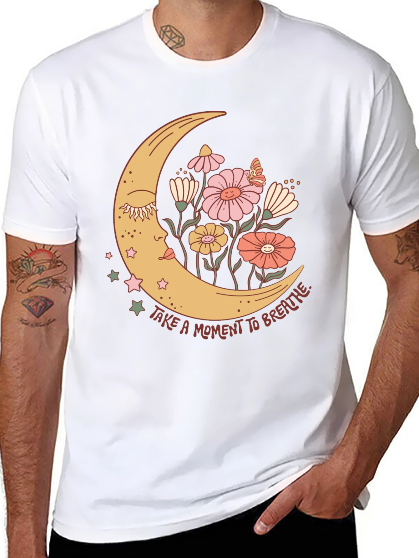 Moon Flower Graphic T-Shirt