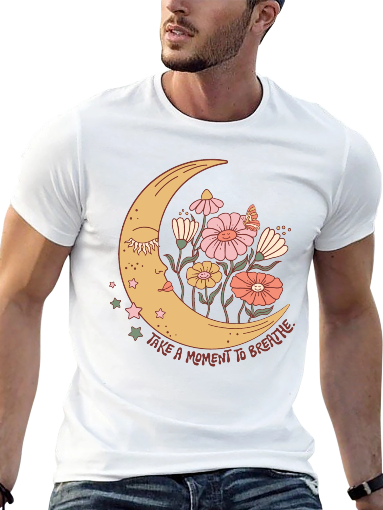 Moon Flower Graphic T-Shirt