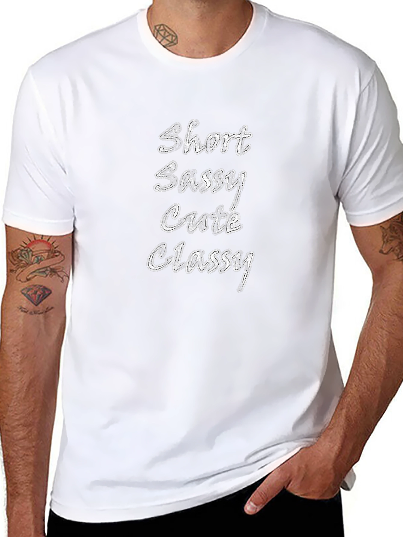 Short Sassy Cutie Classy Tee - Black