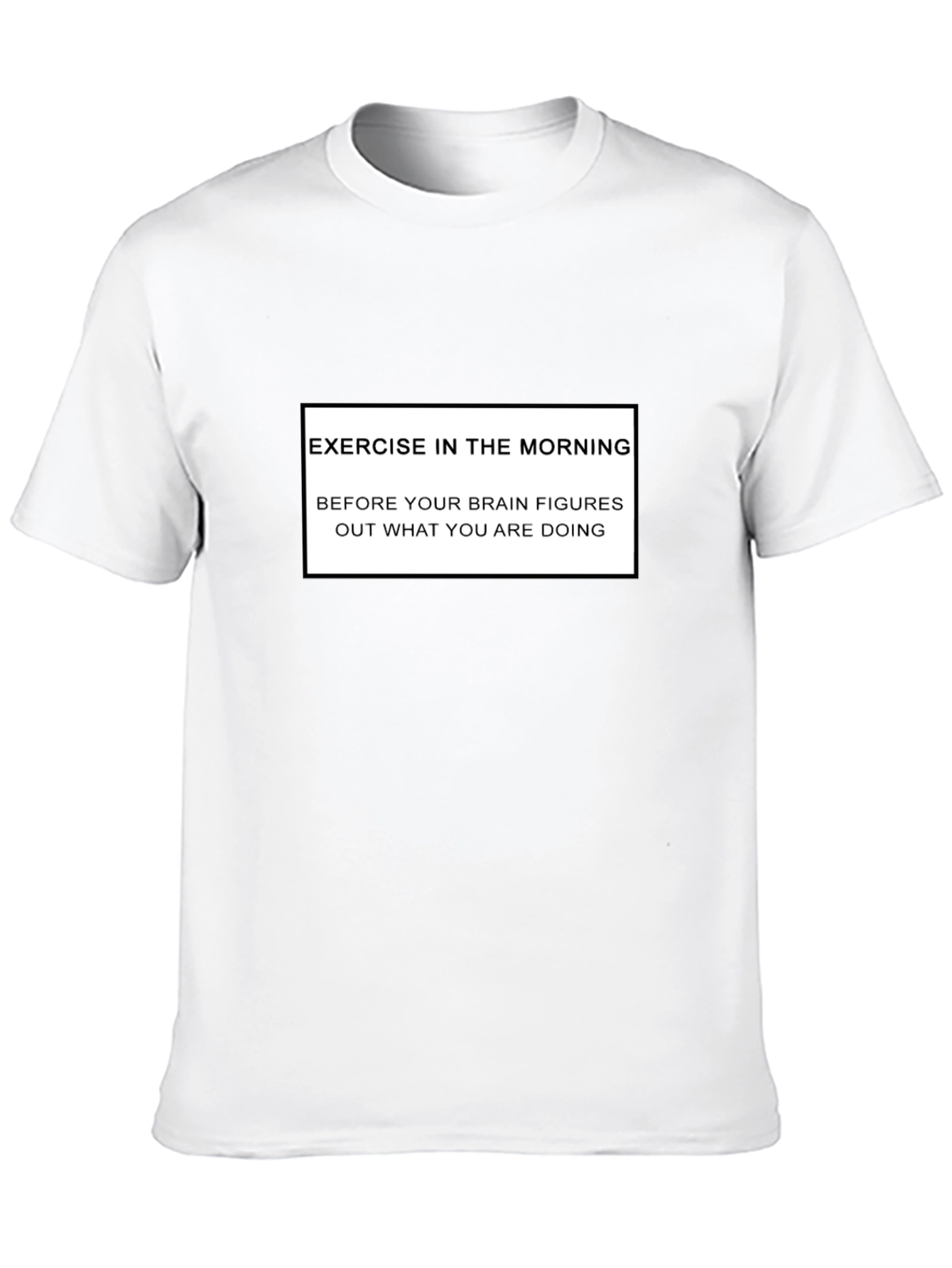 Funny Exercise Morning Black T-Shirt