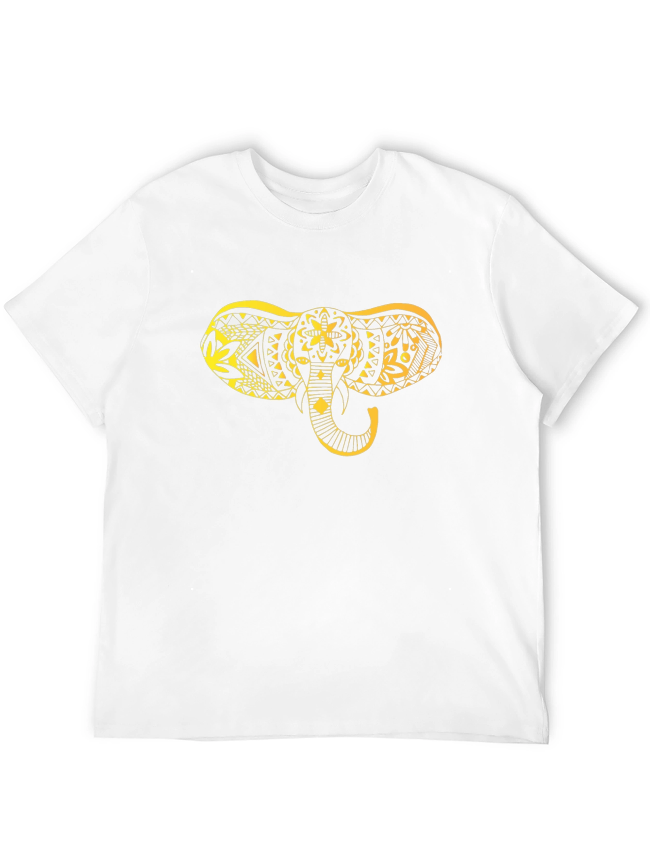 Black T-Shirt with Gold Elephant Design