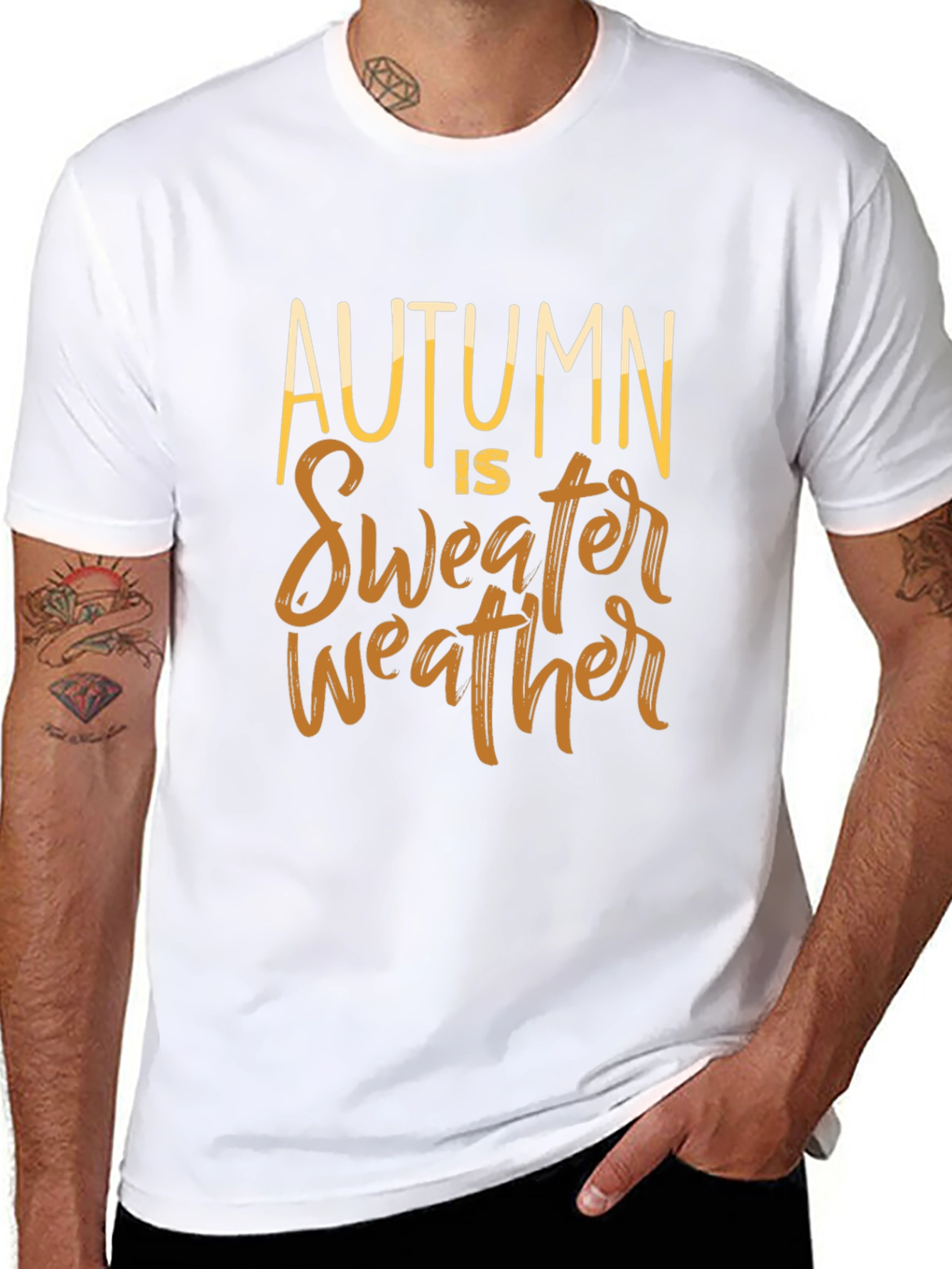 Autumn Is Sweater Weather Graphic T-Shirt