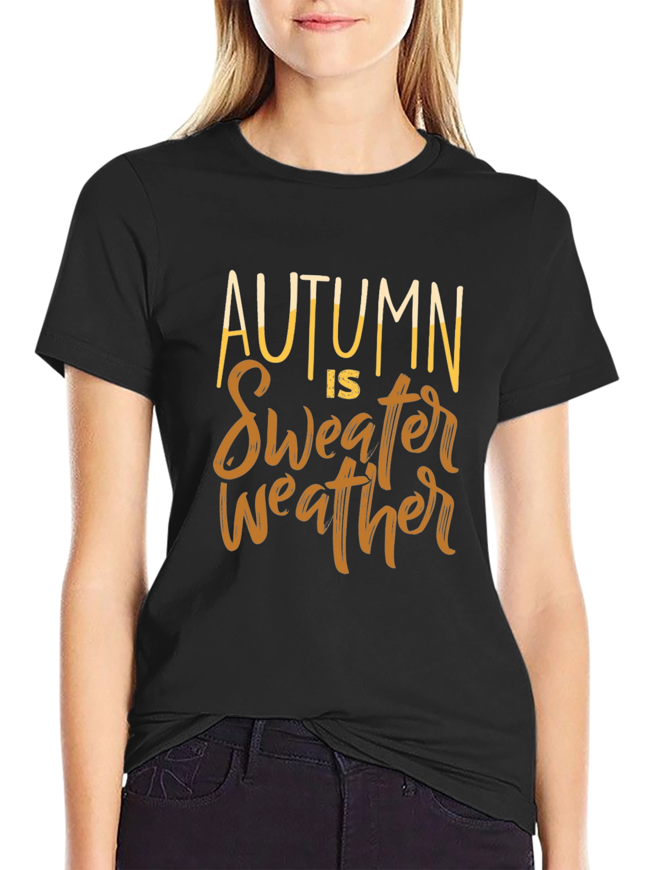 Autumn Is Sweater Weather Graphic T-Shirt