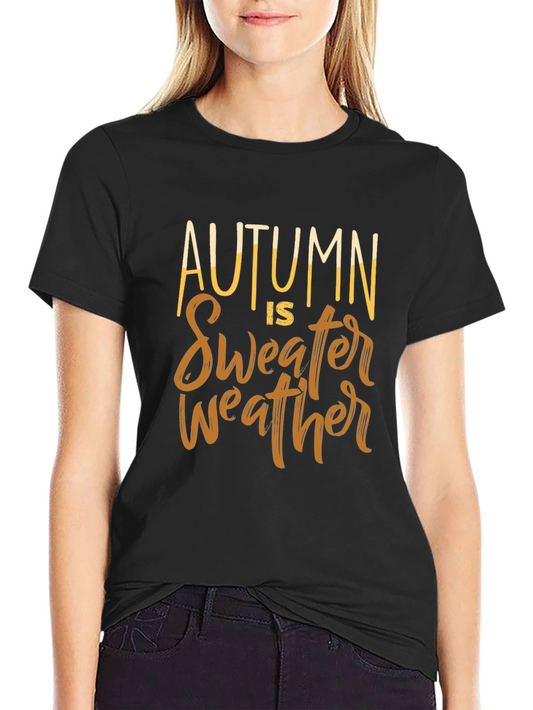 Autumn Is Sweater Weather Graphic T-Shirt