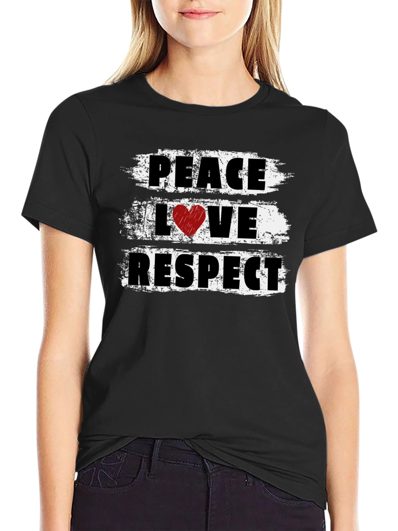 Peace Love Respect Graphic T-Shirt