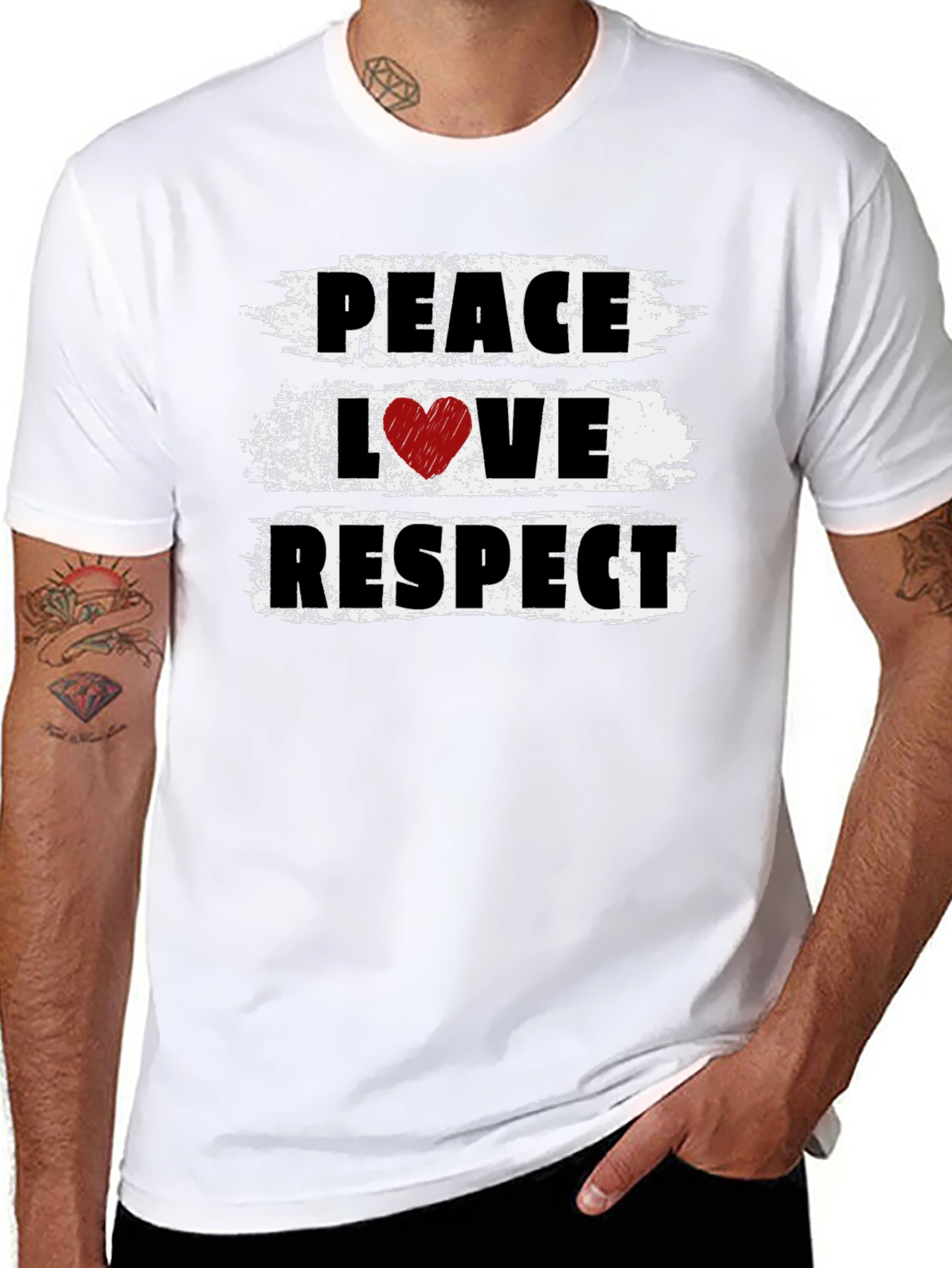 Peace Love Respect Graphic T-Shirt