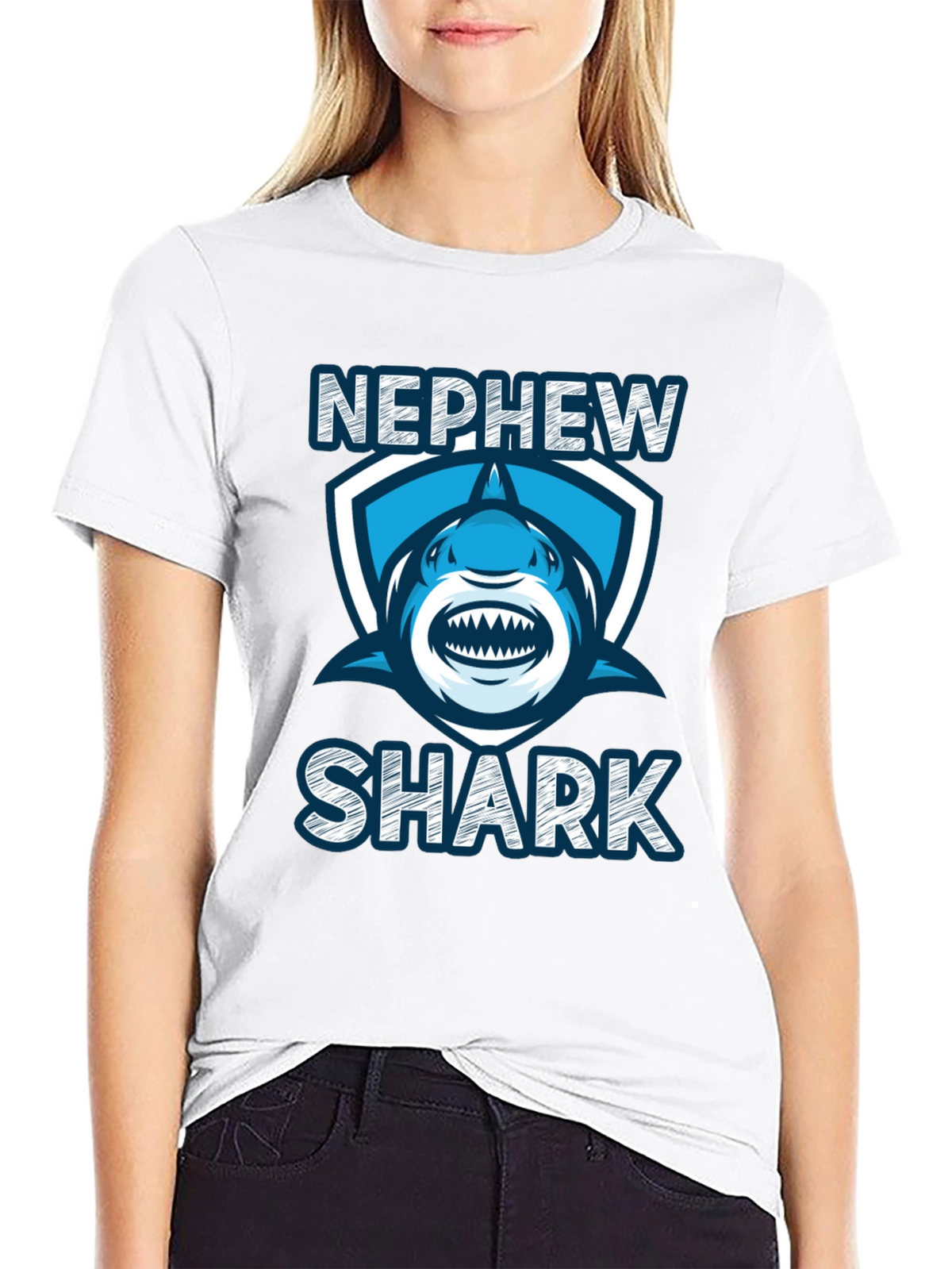 Nephew Shark T-Shirt - Cute Family Matching Tee