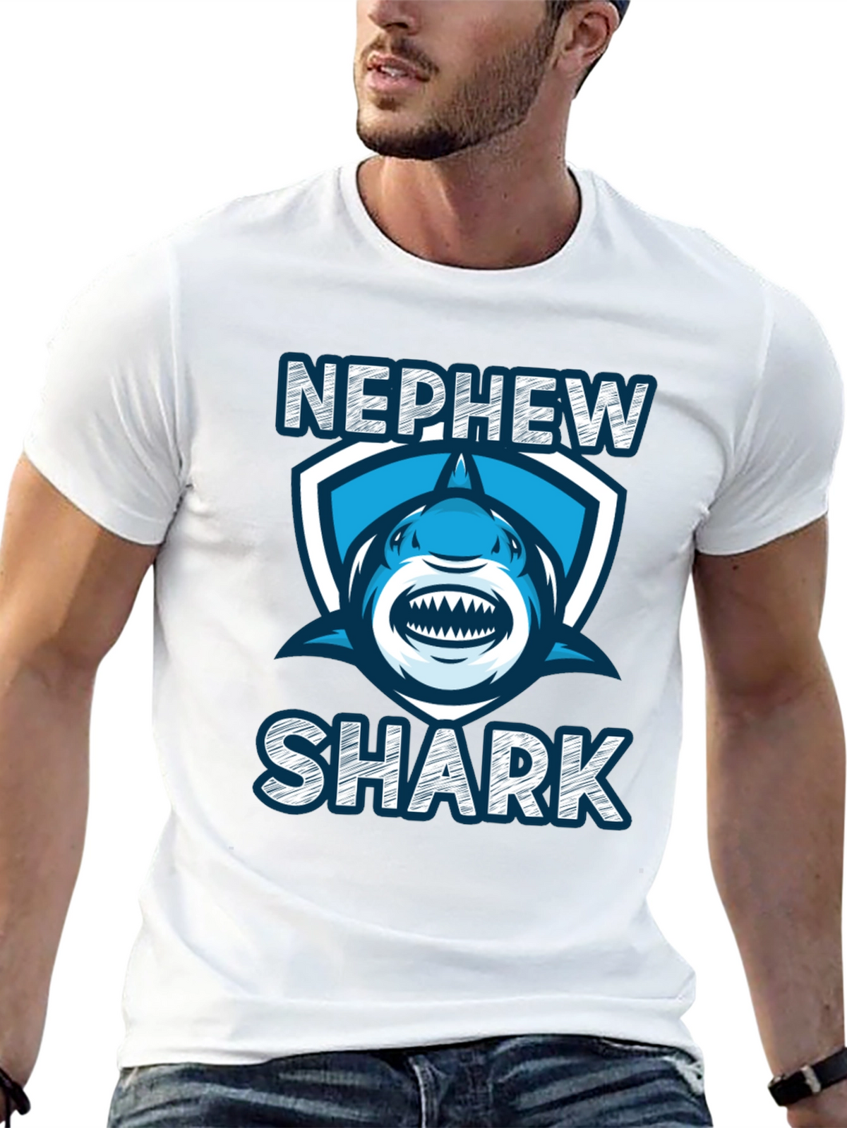 Nephew Shark T-Shirt - Cute Family Matching Tee