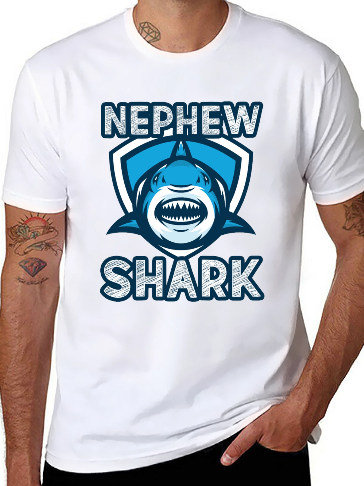 Nephew Shark T-Shirt - Cute Family Matching Tee